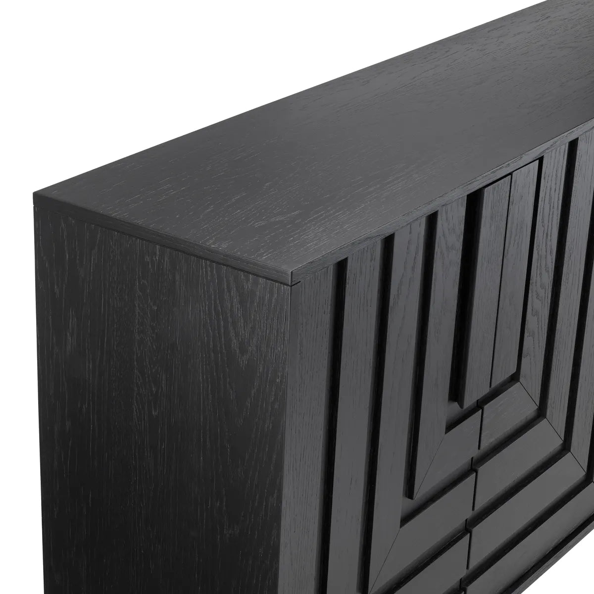 Crestview Collection Dylan Stained Black 4- Door Sideboard - Image 3