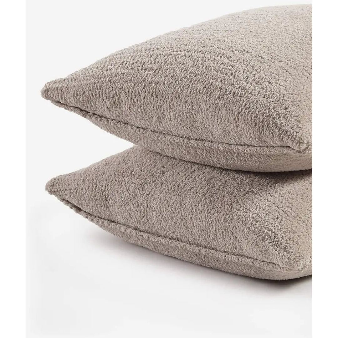 Sunday Citizen Taupe Snug Pillow Sham Set Standard Shams Set of 2 27x20 Covers - Image 3