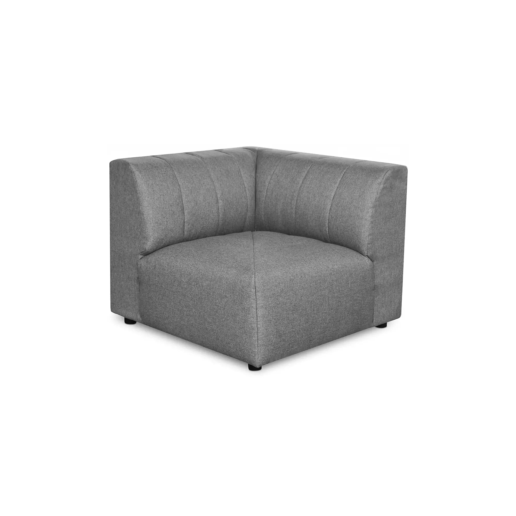 Moe's Home Collection Lyric Grey Corner Chair - Image 1