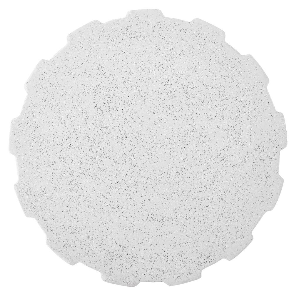 Uttermost Jane White Concrete Accent Table ~ Indoor And Outdoor Use - Image 2
