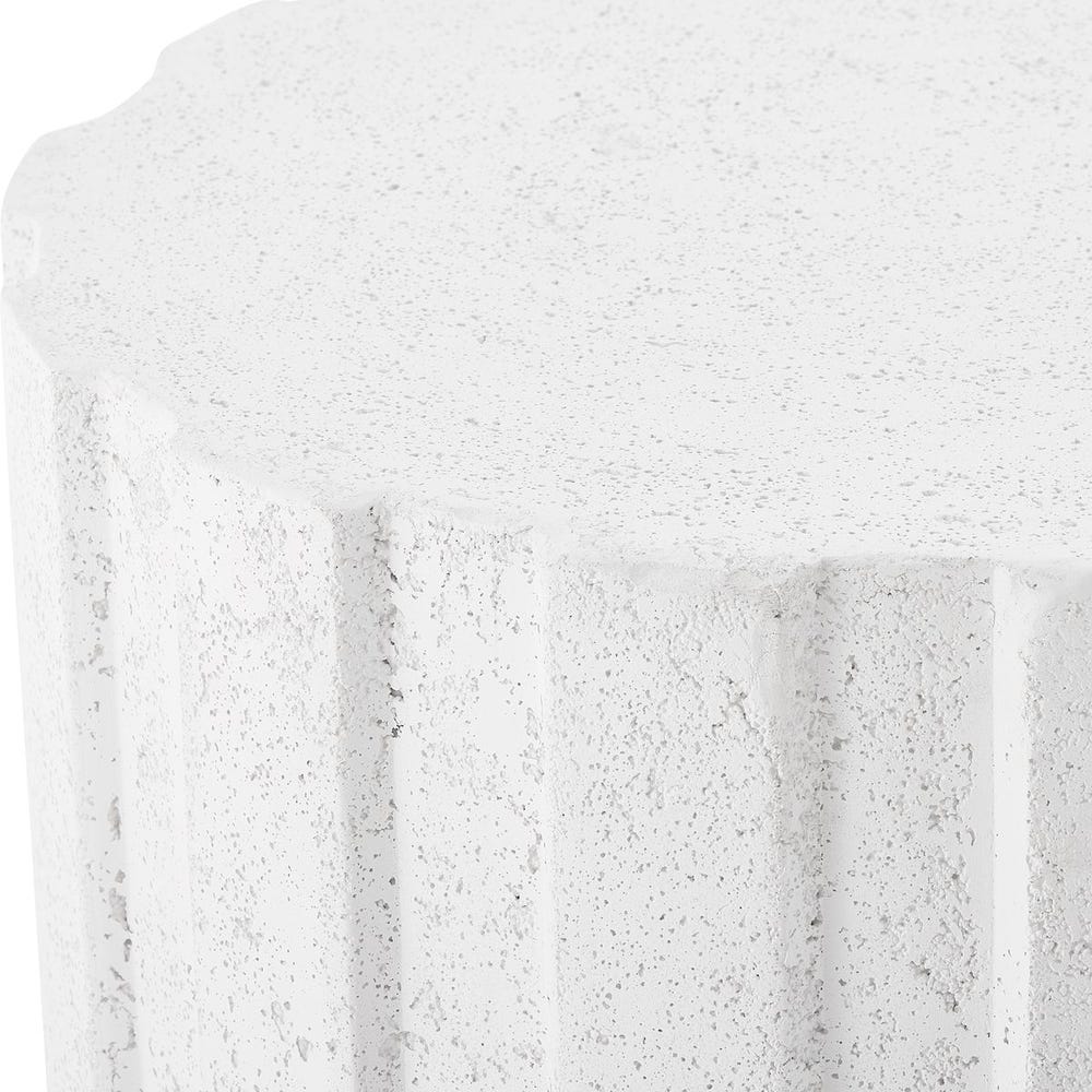 Uttermost Jane White Concrete Accent Table ~ Indoor And Outdoor Use - Image 3