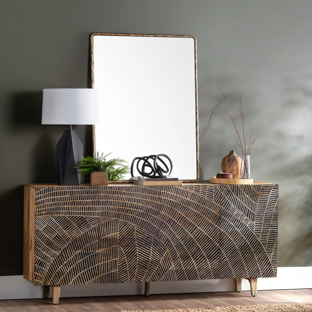 Crestview Collection Sully Glistening Gold Mirror - Image 1
