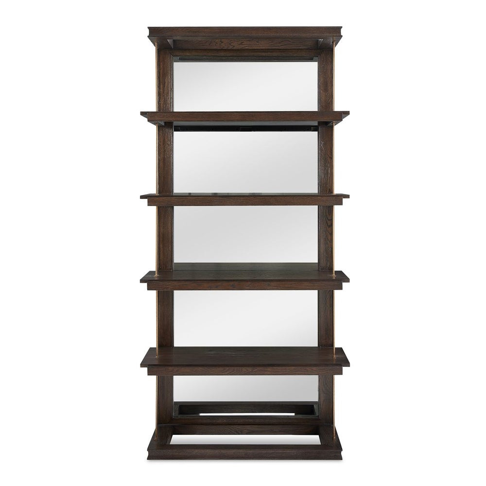 Uttermost Kai Dark Walnut With Gold Iron  Etagere - Image 2