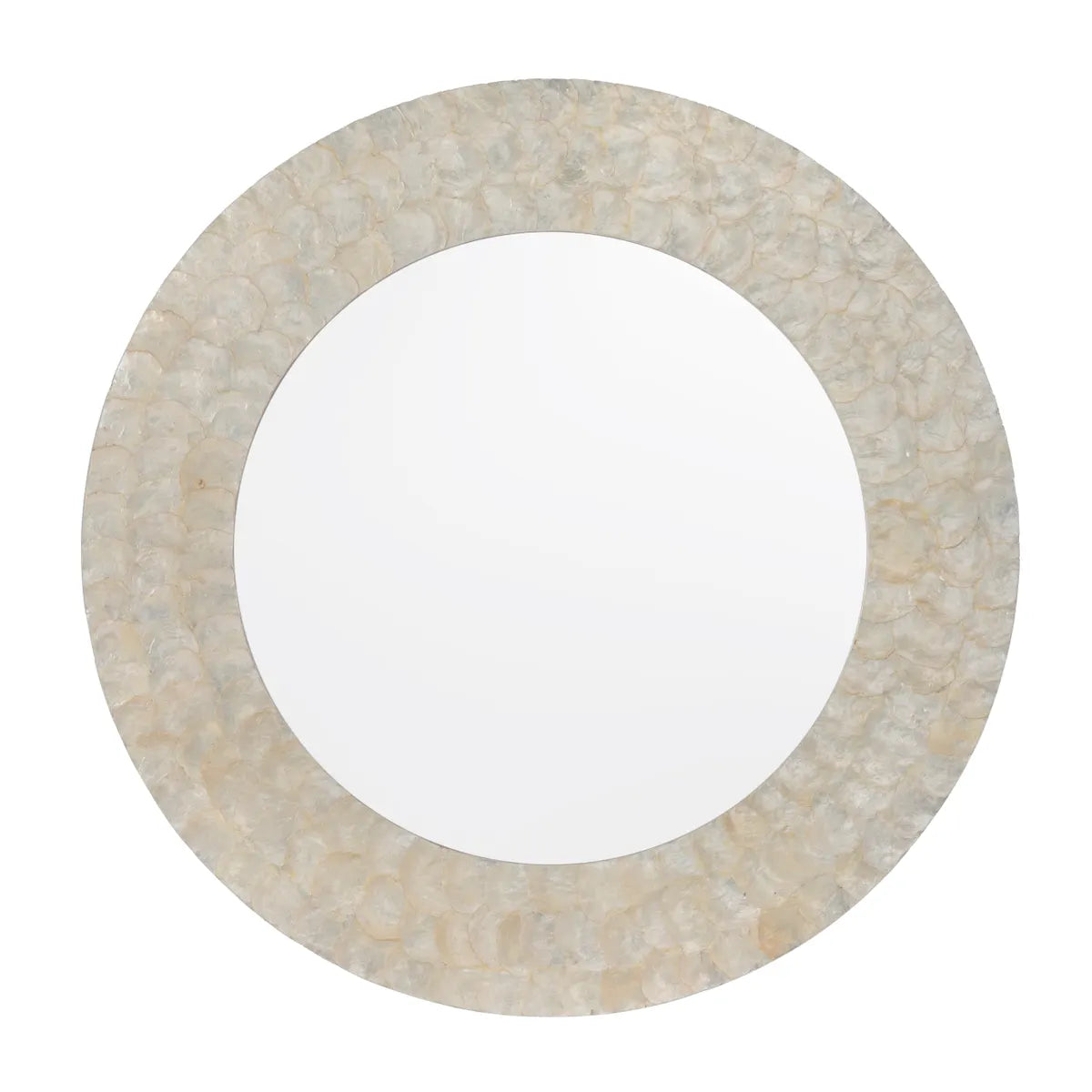 Crestview Collection Capiz Glow Round Mirror - Image 1