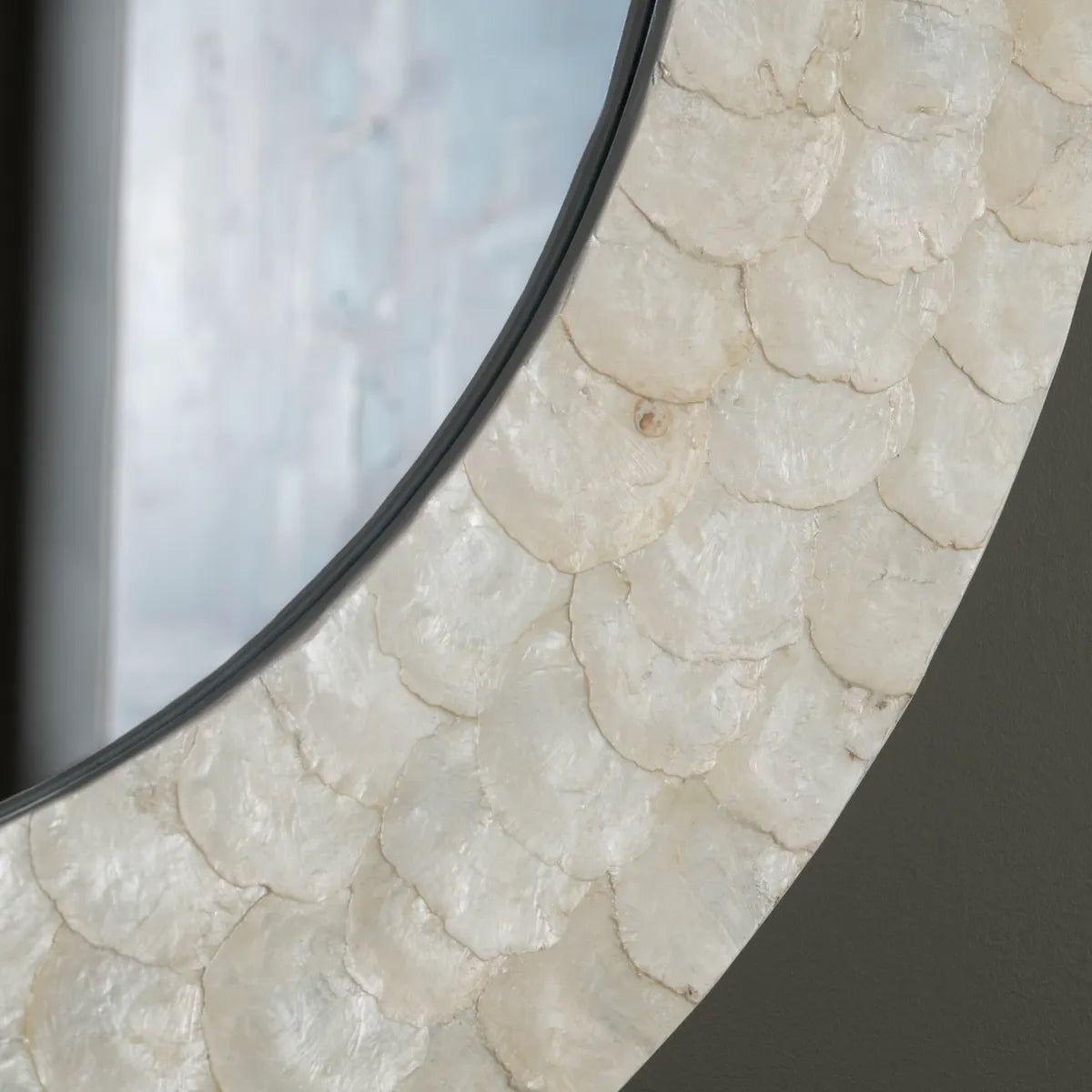 Crestview Collection Capiz Glow Round Mirror - Image 3