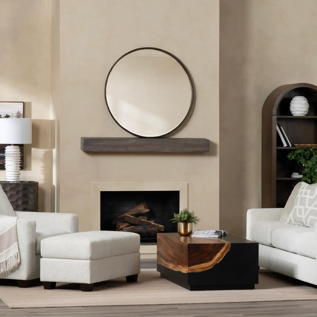 Crestview Collection Hughes 1 Round Timeless Mirror - Image 1