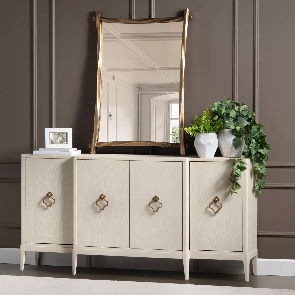 Crestview Collection Cullen 1 Gold Metal Mirror - Image 1