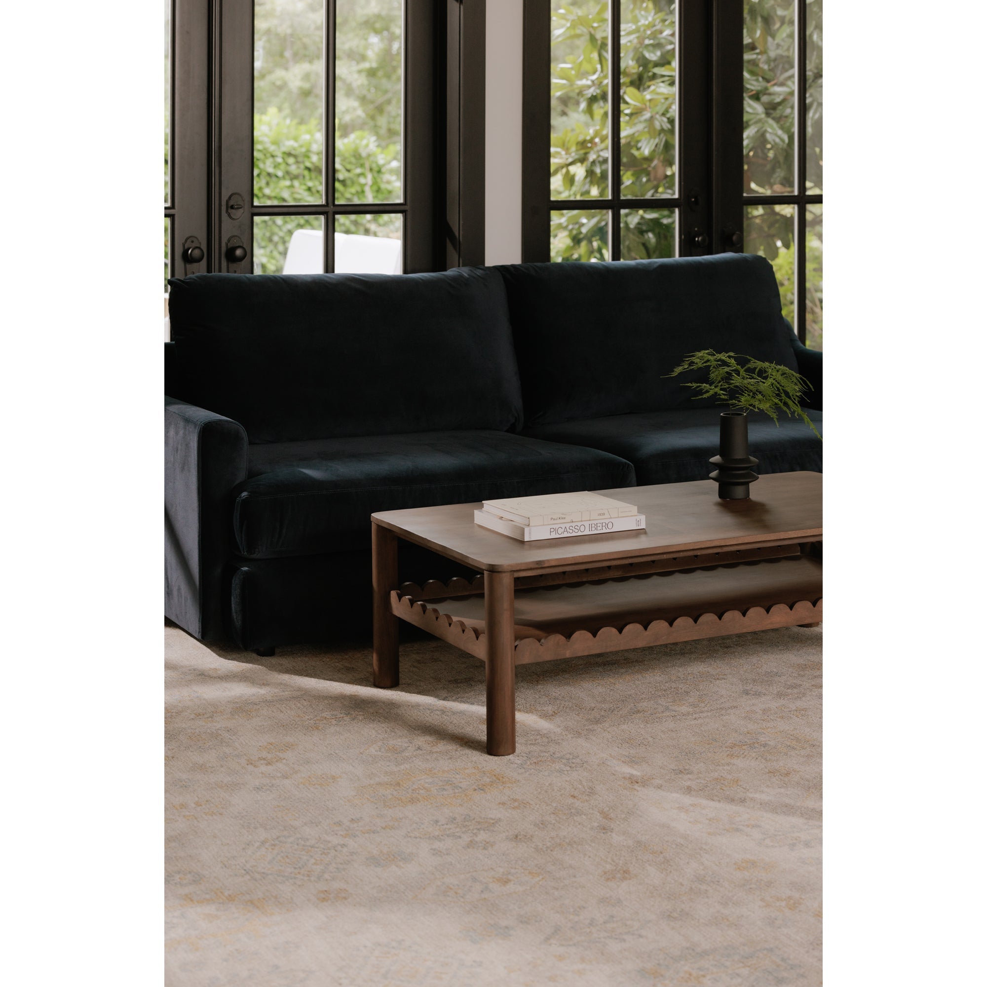 Moe's Home Collection Alvin Nightfall Blue Sofa - Image 2