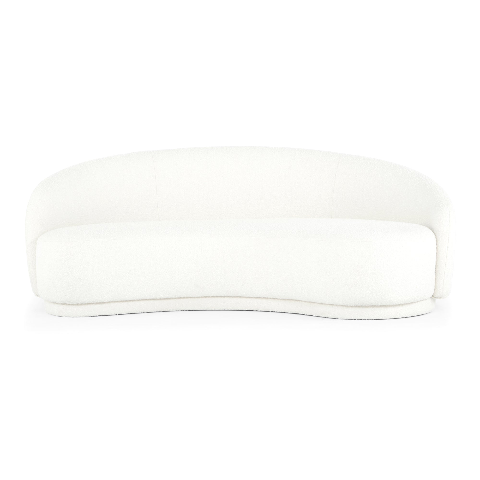Moe's Home Collection Excelsior Cream Boucle Curved Sofa - Image 3