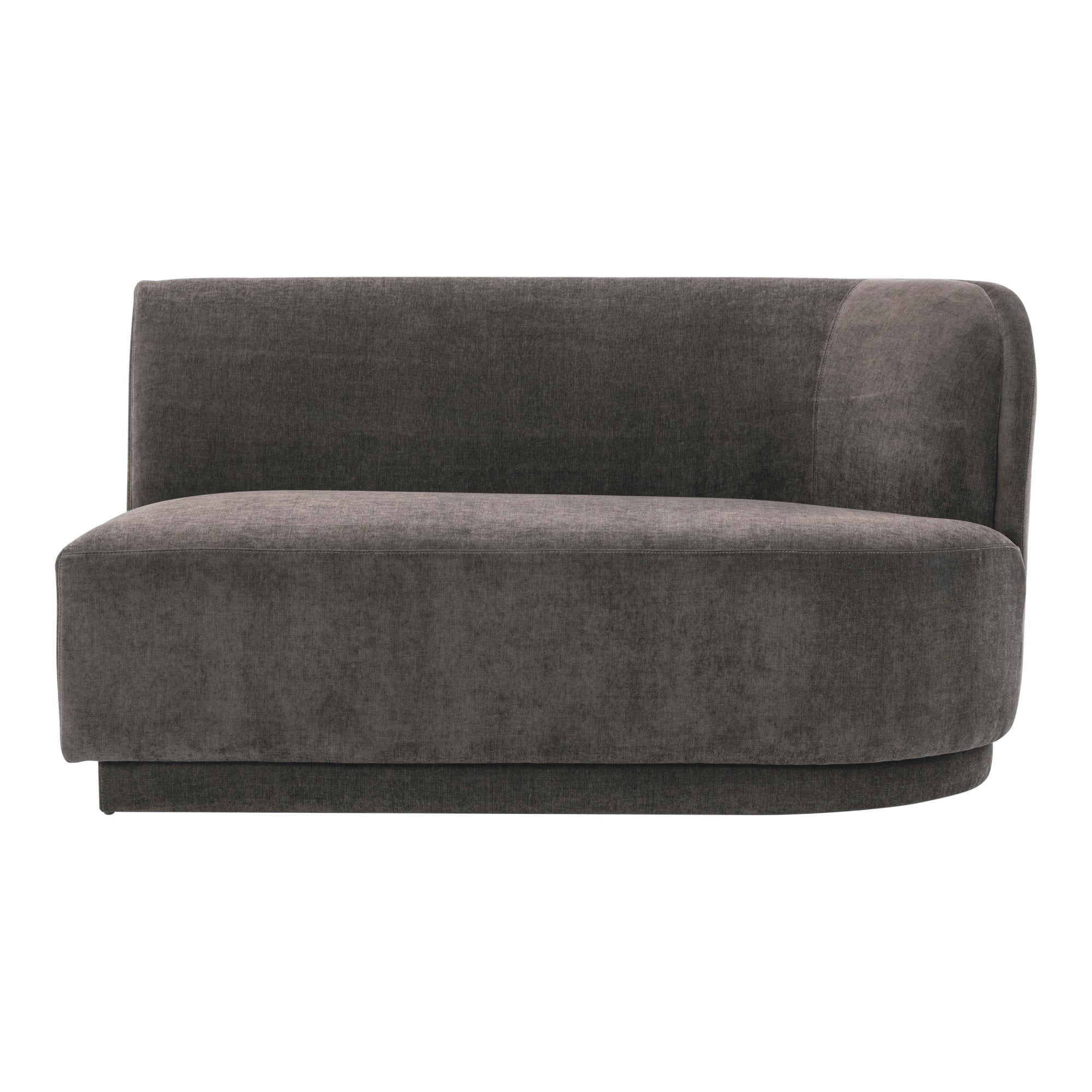 Moe's Home Collection Yoon Grey 2 Seat Sofa Right-Facing - Image 2