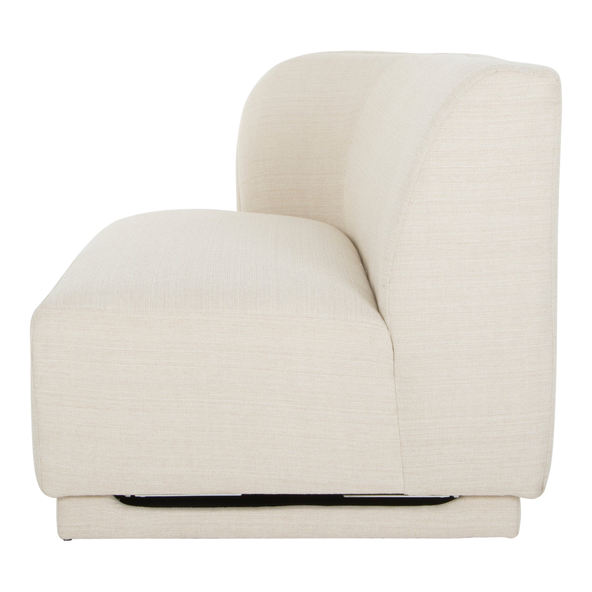 Moe's Home Collection Yoon White 2 Seat Sofa Left-Facing - Image 3