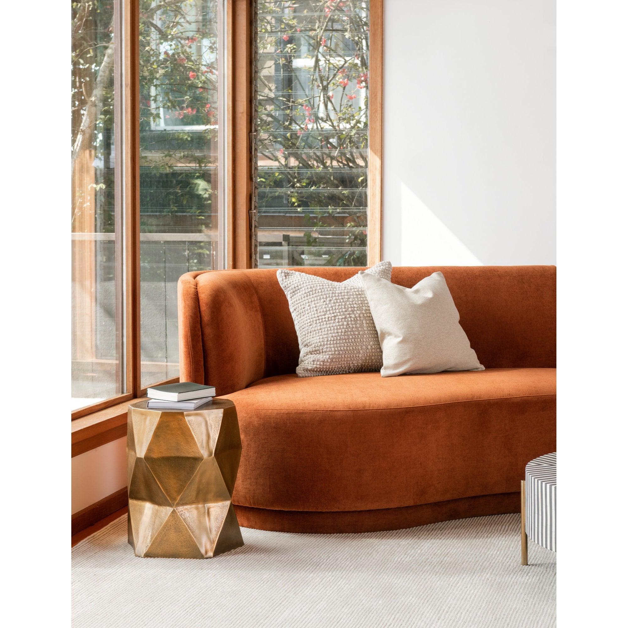 Moe's Home Collection Yoon Red 2 Seat Sofa Left-Facing - Image 2