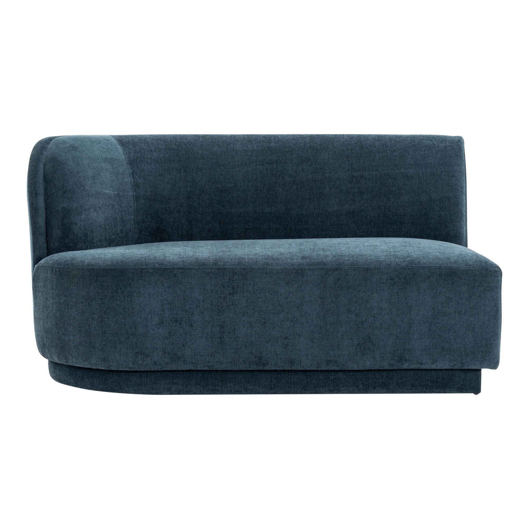 Moe’s Home Collection Yoon Blue 2 Seat Sofa Left