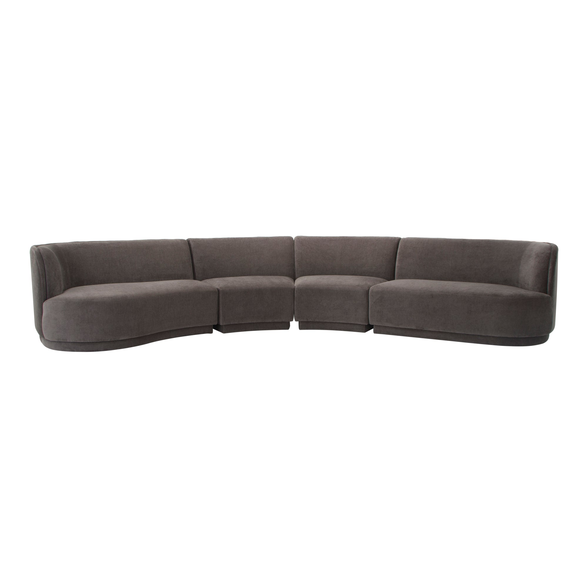 Moe's Home Collection Yoon Eclipse Grey Modular Sectional Chaise Left-Facing - Image 2