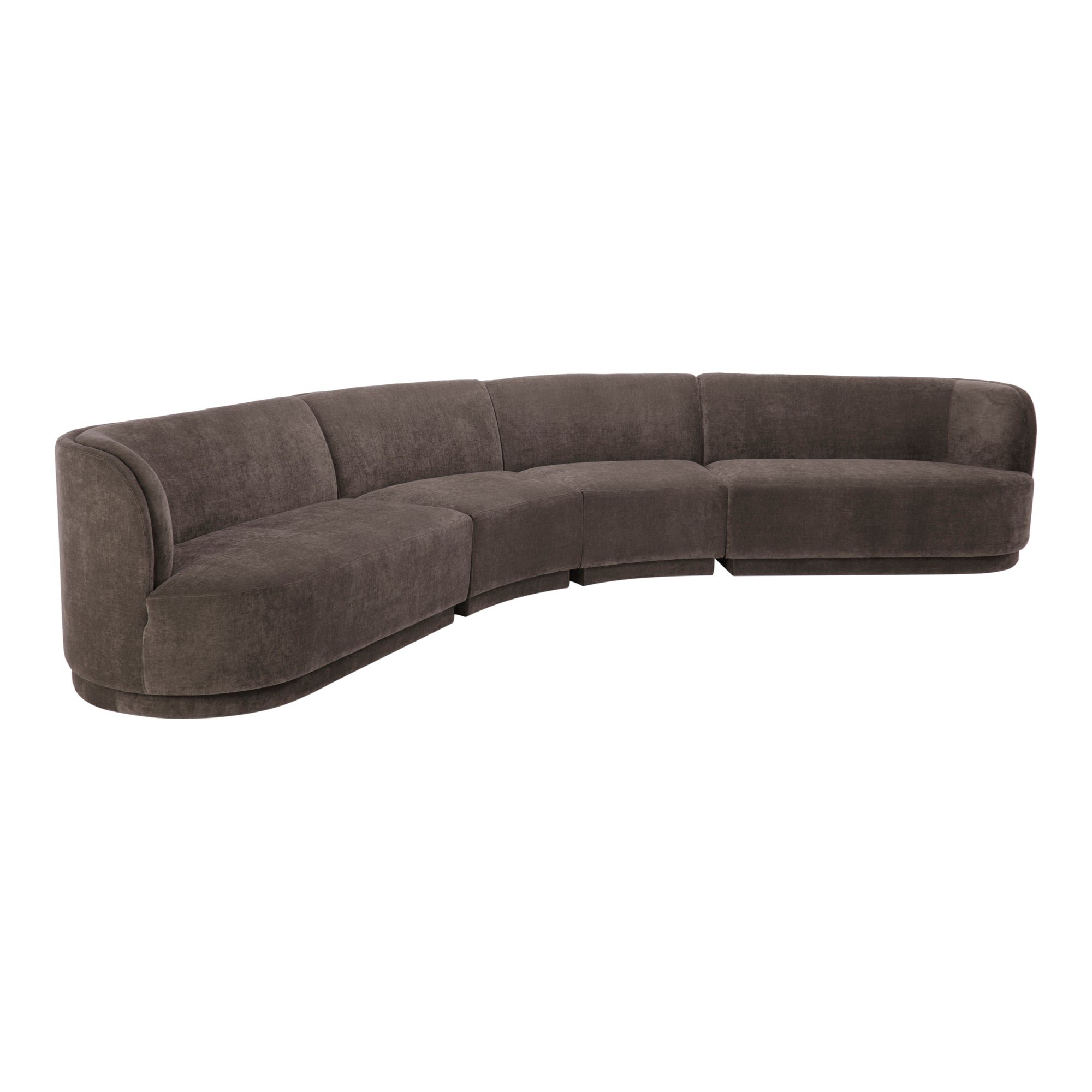 Moe’s Home Collection Yoon Eclipse Grey Modular Sectional Chaise Left-Facing