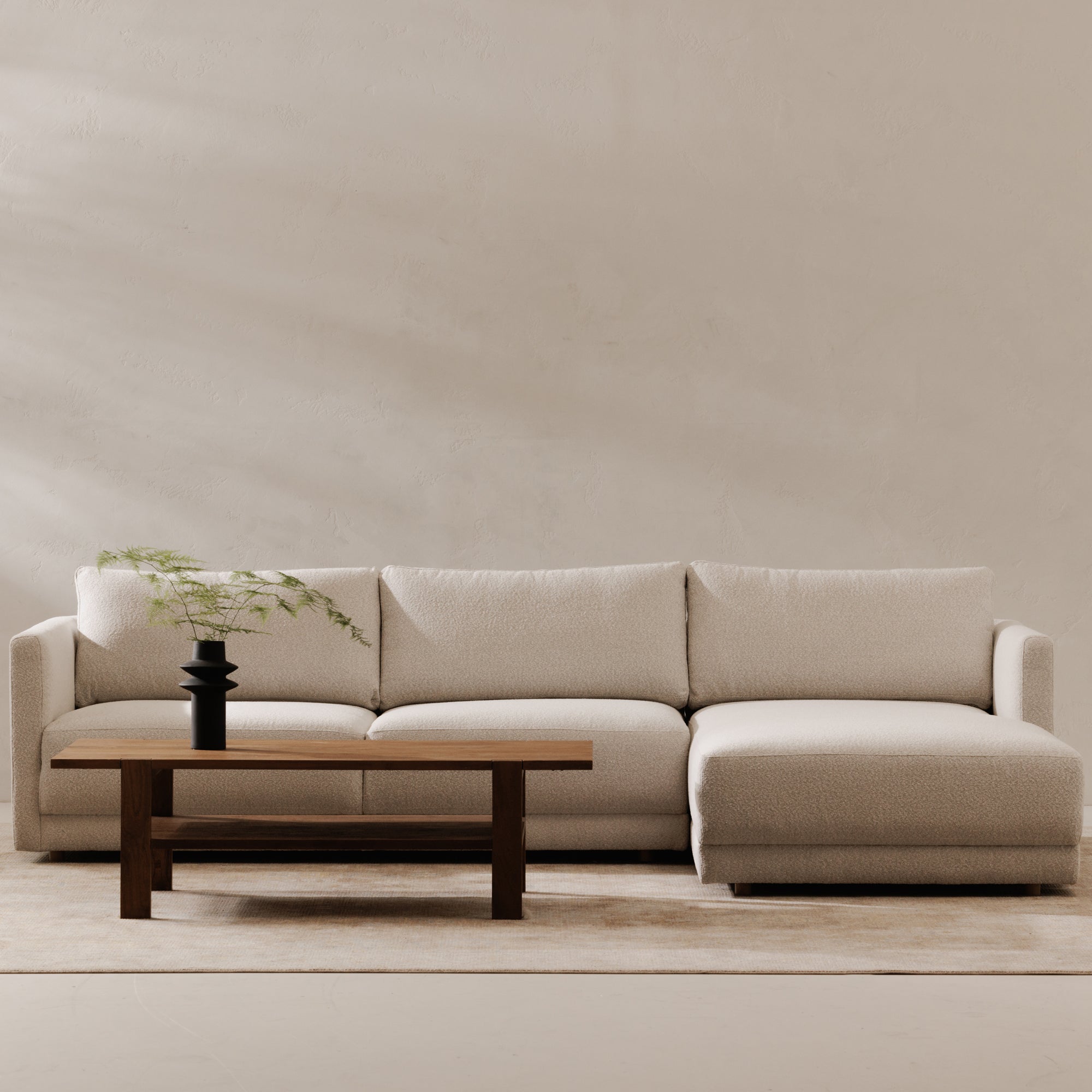 Moe’s Home Collection Bryn Oyster Sectional ~ Right Facing Chaise