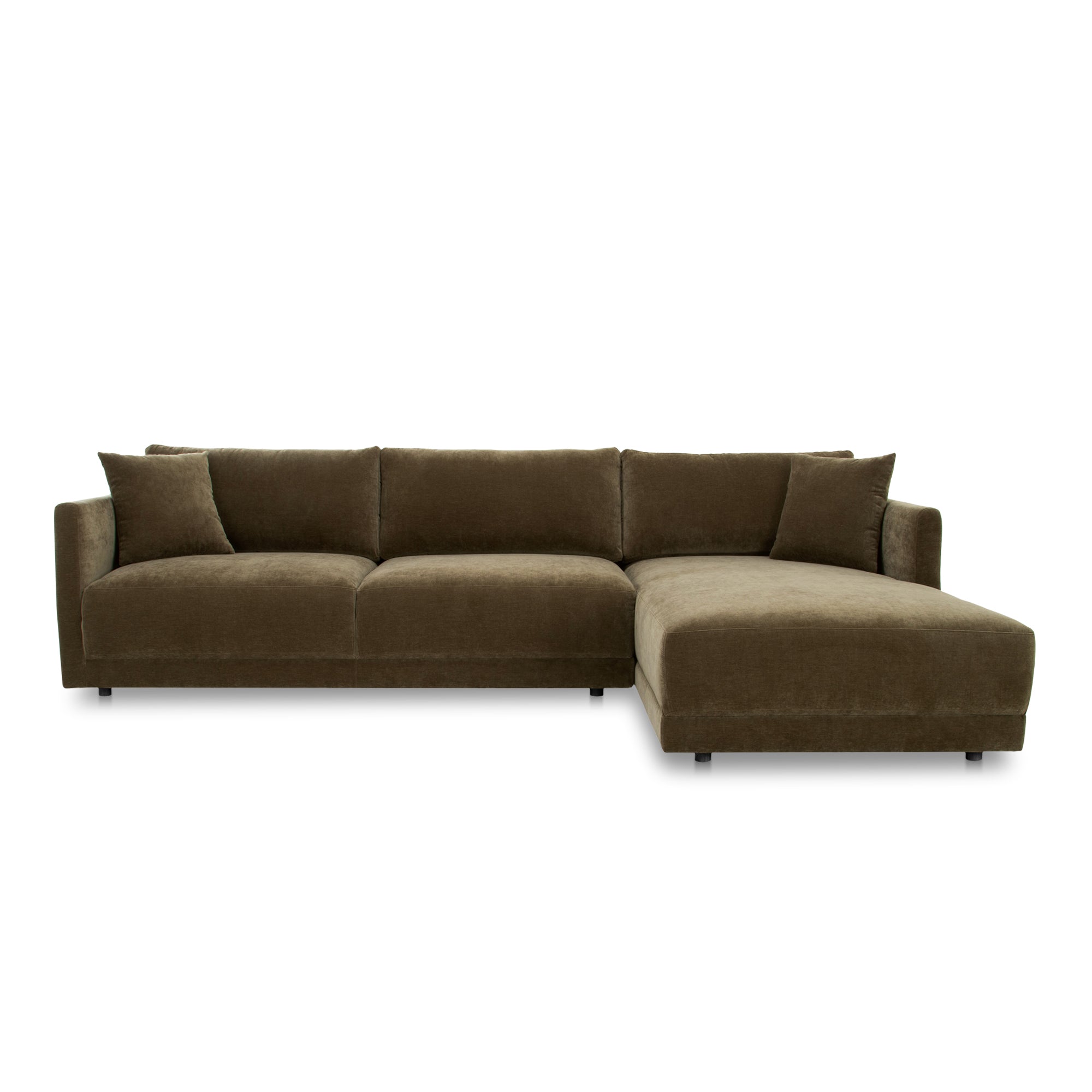 Moe’s Home Collection Bryn Heritage Cedar Green Sectional ~ Right Facing Chaise