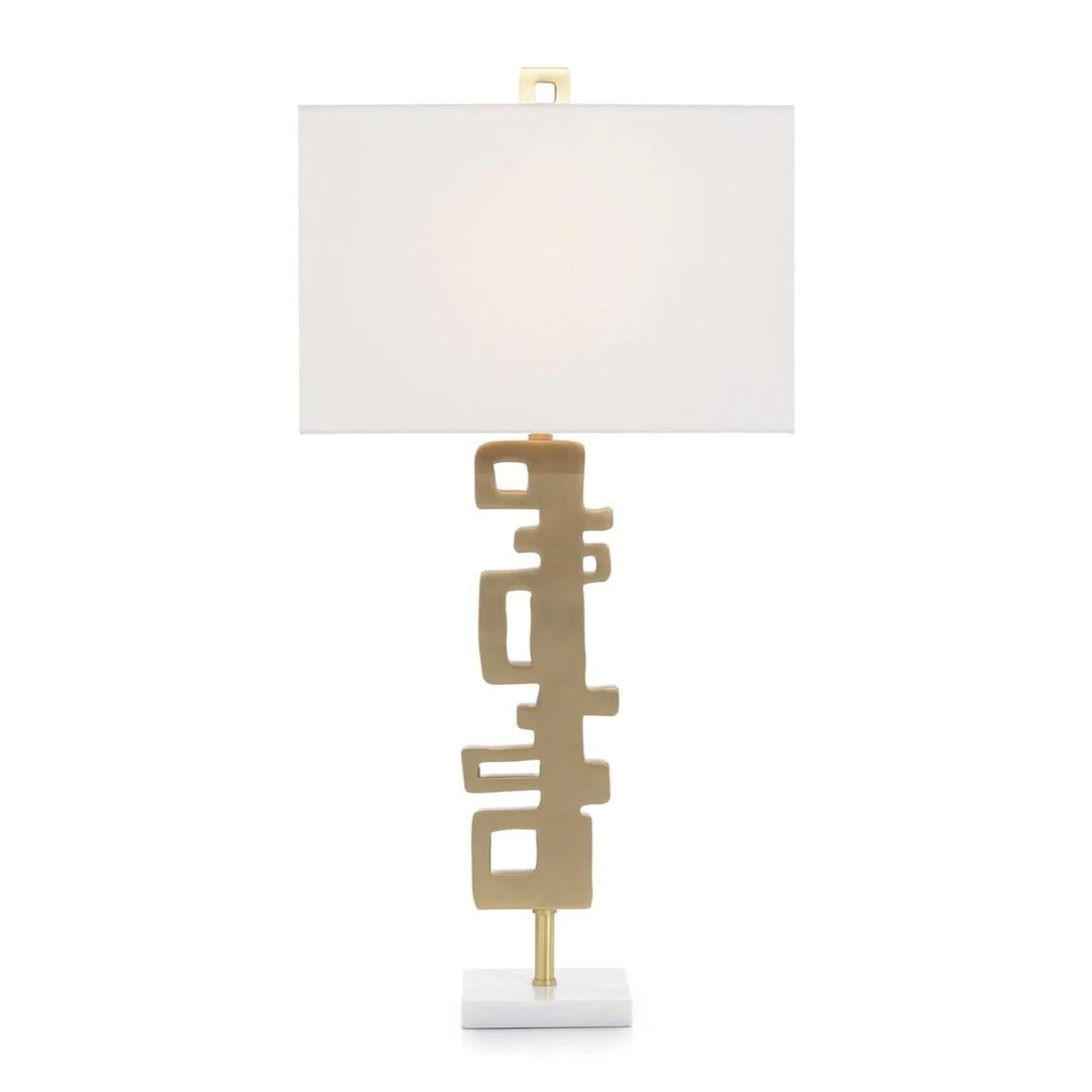 John Richard Abstract Brass Table Lamp - Image 1