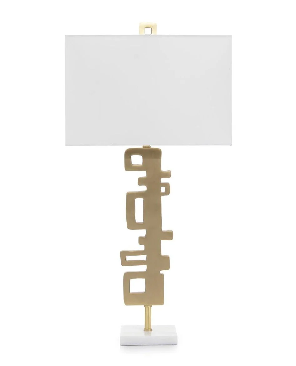 John Richard Abstract Brass Table Lamp - Image 2