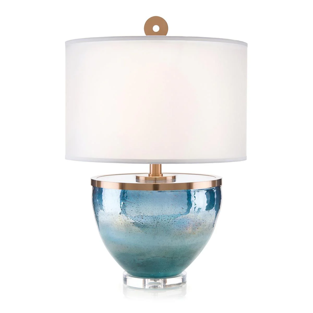 John Richard Islamorada Blue Glass Table Lamp - Image 1