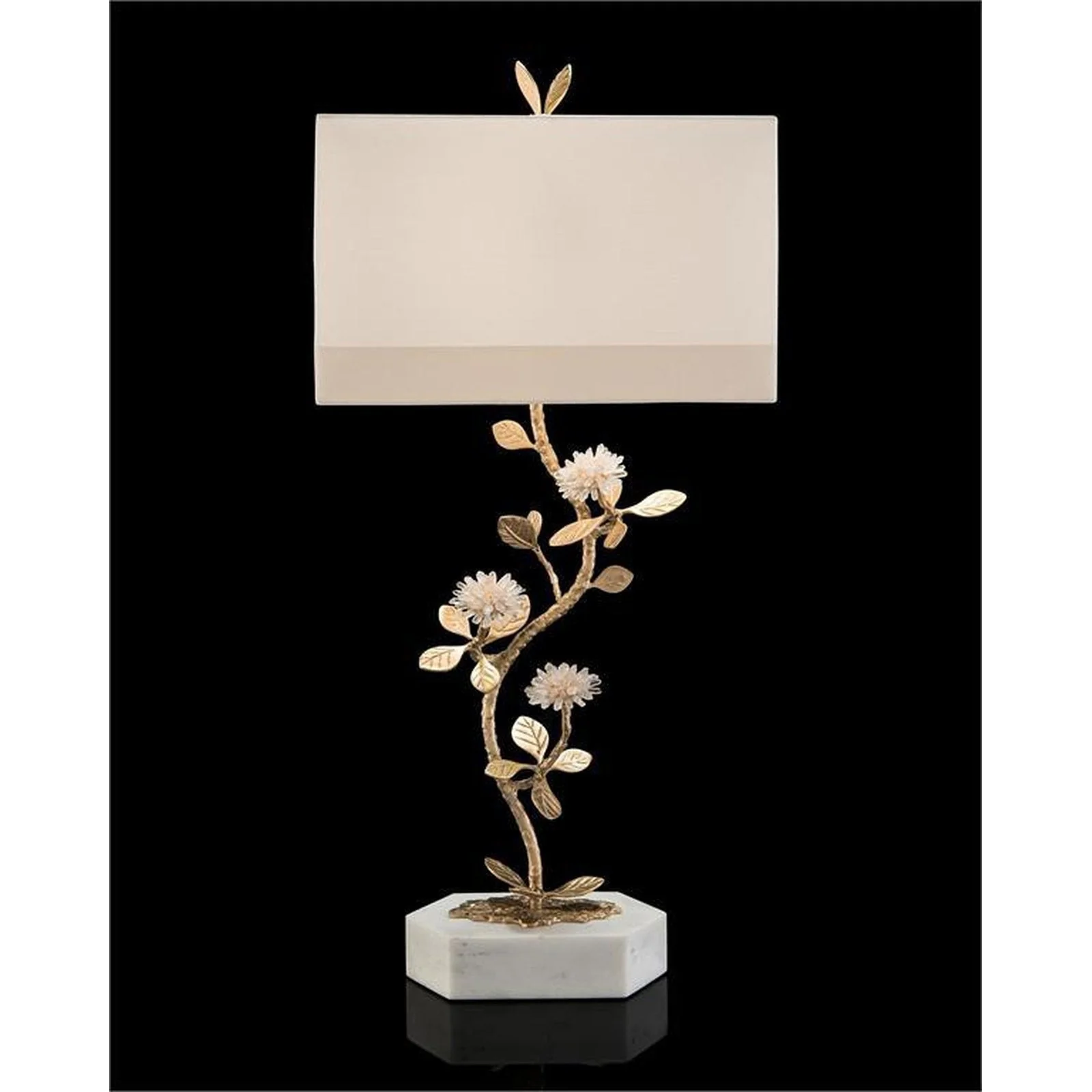 John Richard Quartz Flower Table Lamp - Image 1
