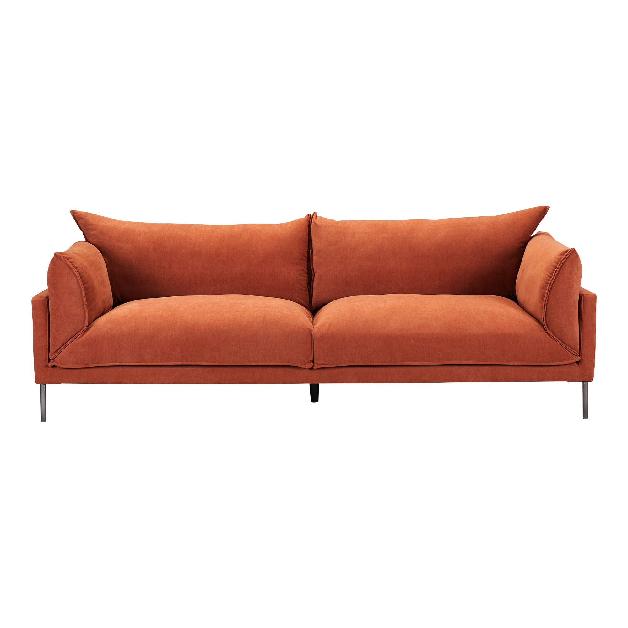 Moe's Home Collection Jamara Burnt Auburn Sofa Burnt Auburn - Image 1