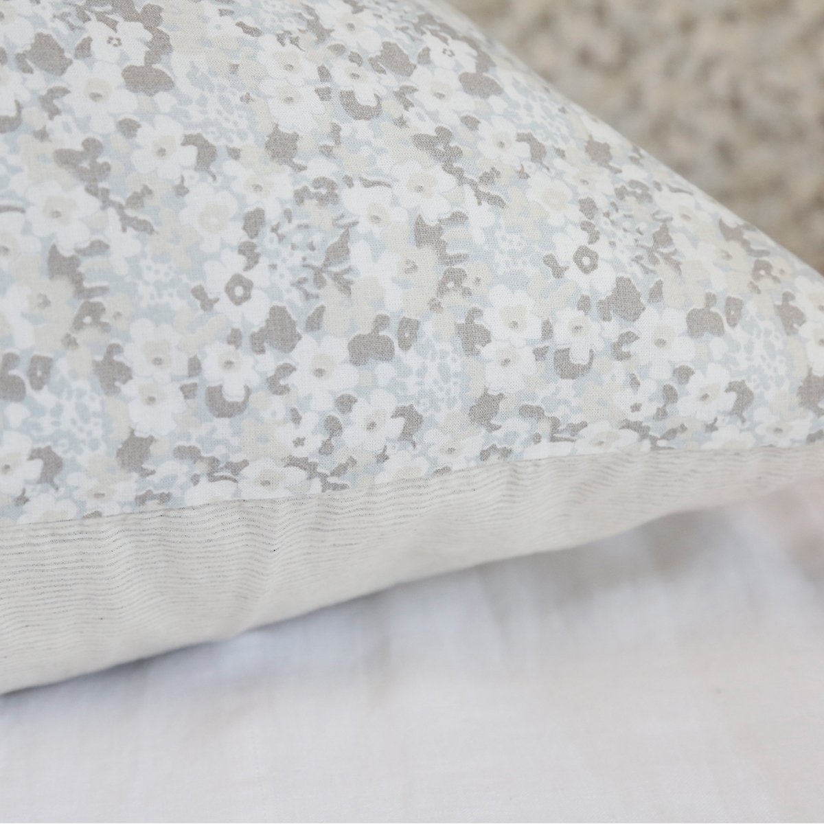 Pom Pom at Home June Ocean & Grey Floral Duvet Cover and Pillow Shams ~ Available in Twin, Queen and King Sizes - Image 2