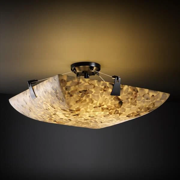 Justice Design Group Alabaster Rocks Alabaster 51 Inch 8 Light Semi Flush Mount Cp124555 - Image 1