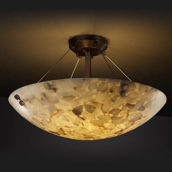 Justice Design Group Alabaster Rocks 51 Inch 8 Light Semi Flush Mount Cp124609 - Image 1