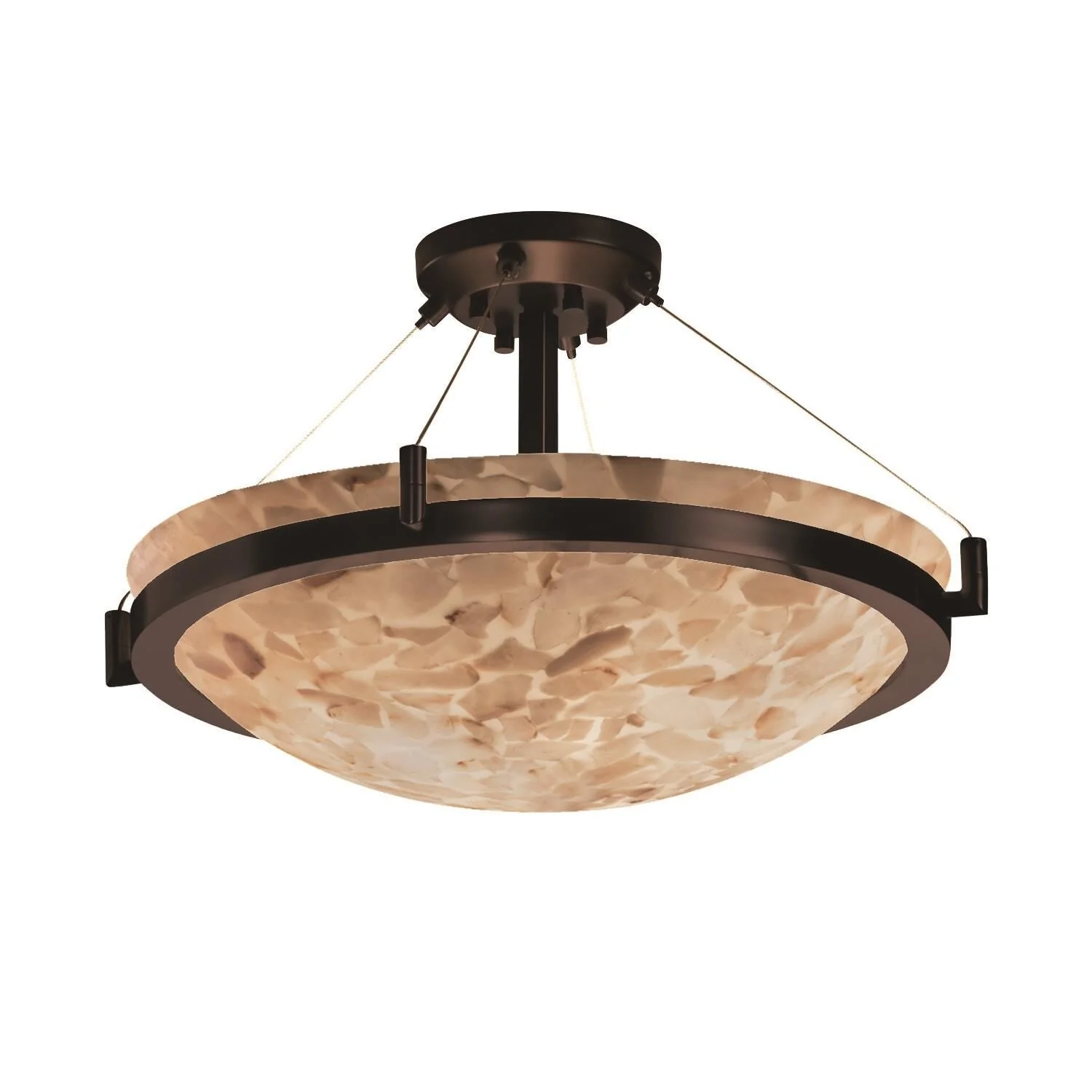 Justice Design Group Alabaster Rocks Ring 39 Inch 8 Light Semi Flush Mount Cp124642 - Image 1