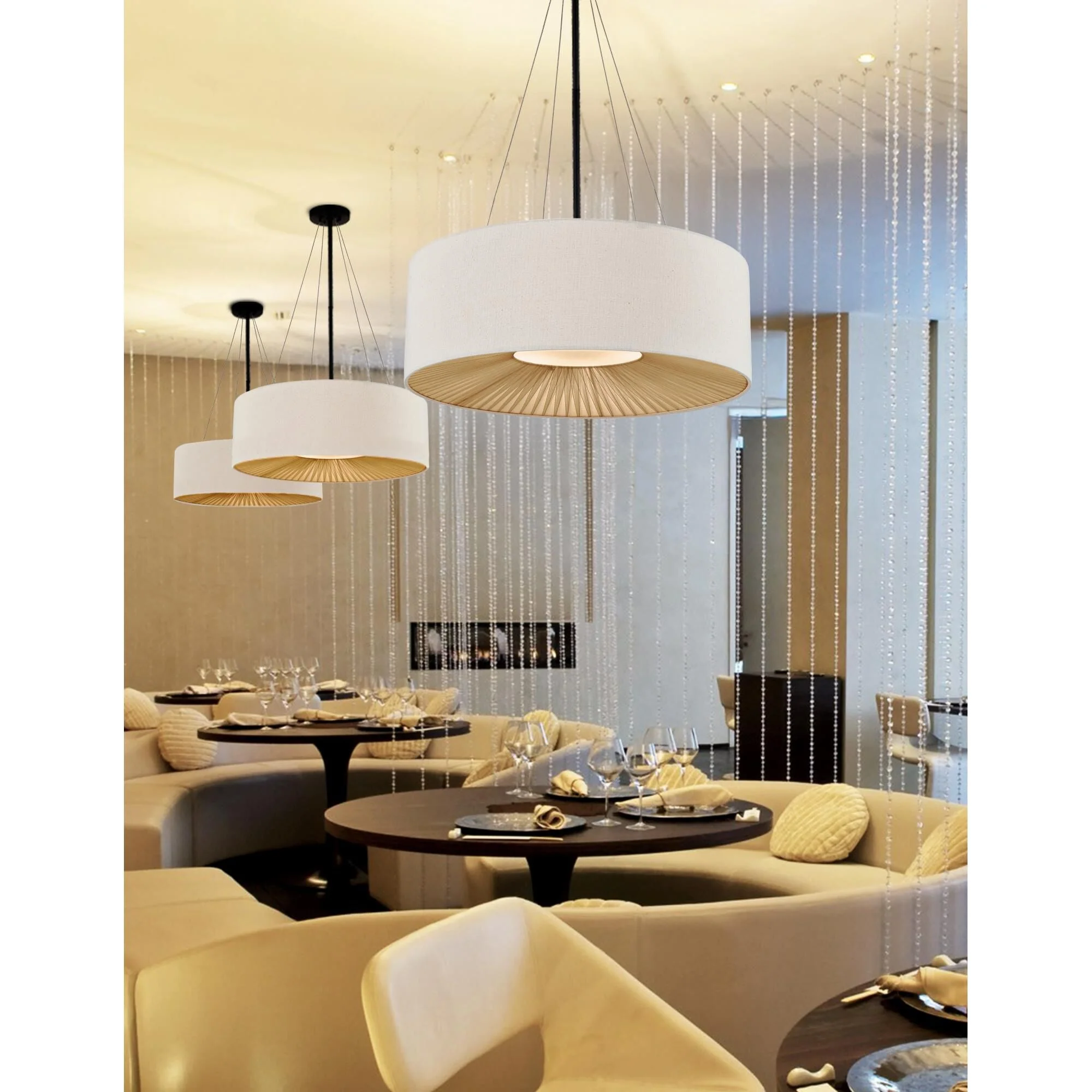 Justice Design Group Textile Warren 48 Inch Large Pendant Cp818070 - Image 3