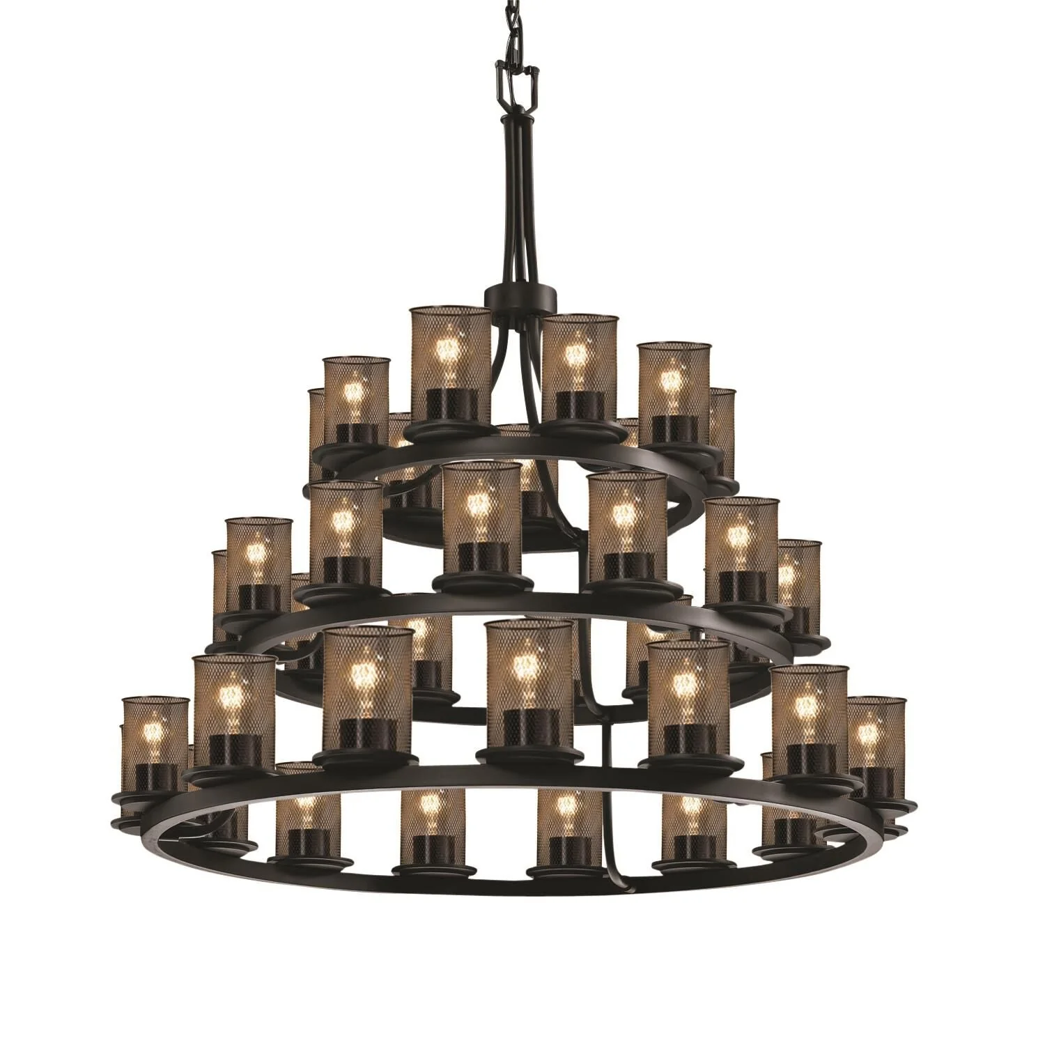 Justice Design Group Wire Mesh 42 Inch 36 Light Chandelier Cp441560 - Image 1
