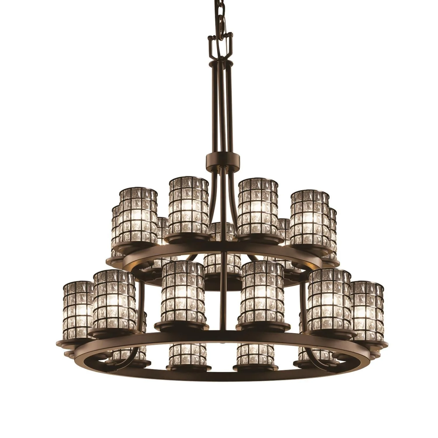 Justice Design Group Wire Glass Dakota 33 Inch 21 Light Chandelier Cp181203 - Image 1