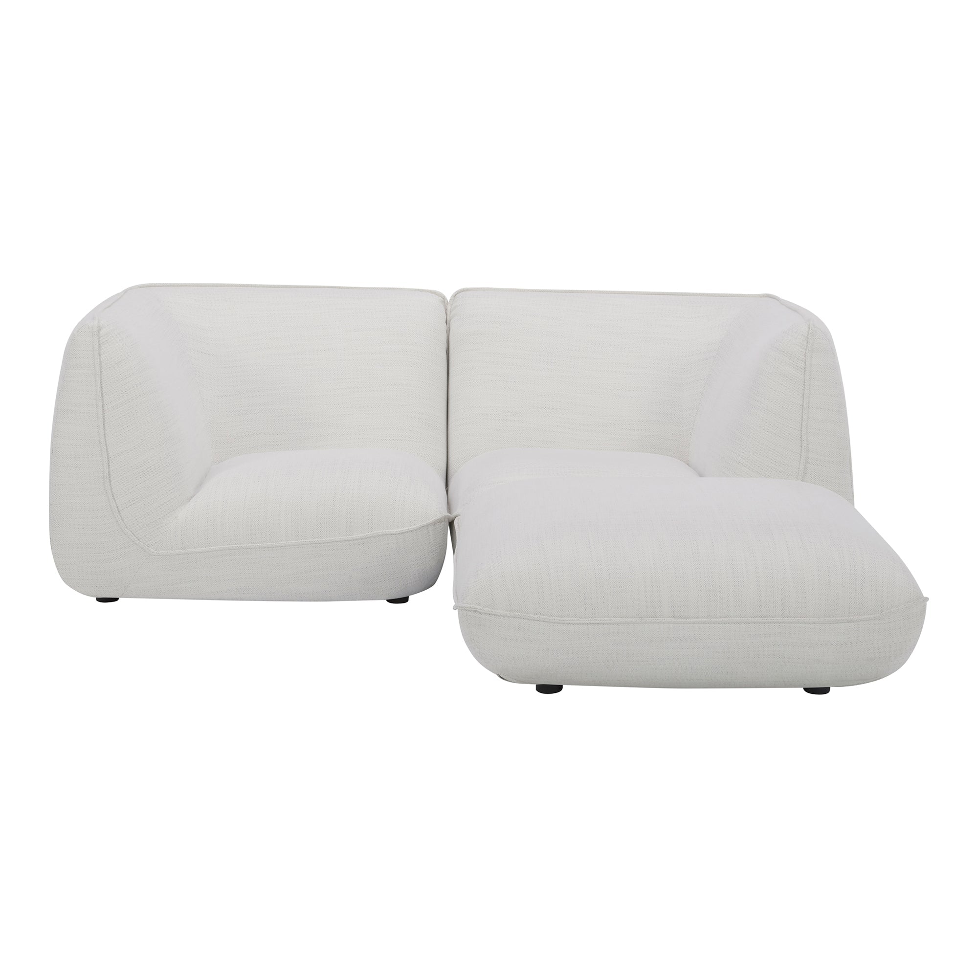 Moe's Home Collection Zeppelin Nook Salt Stone White Modular Sectional - Image 1