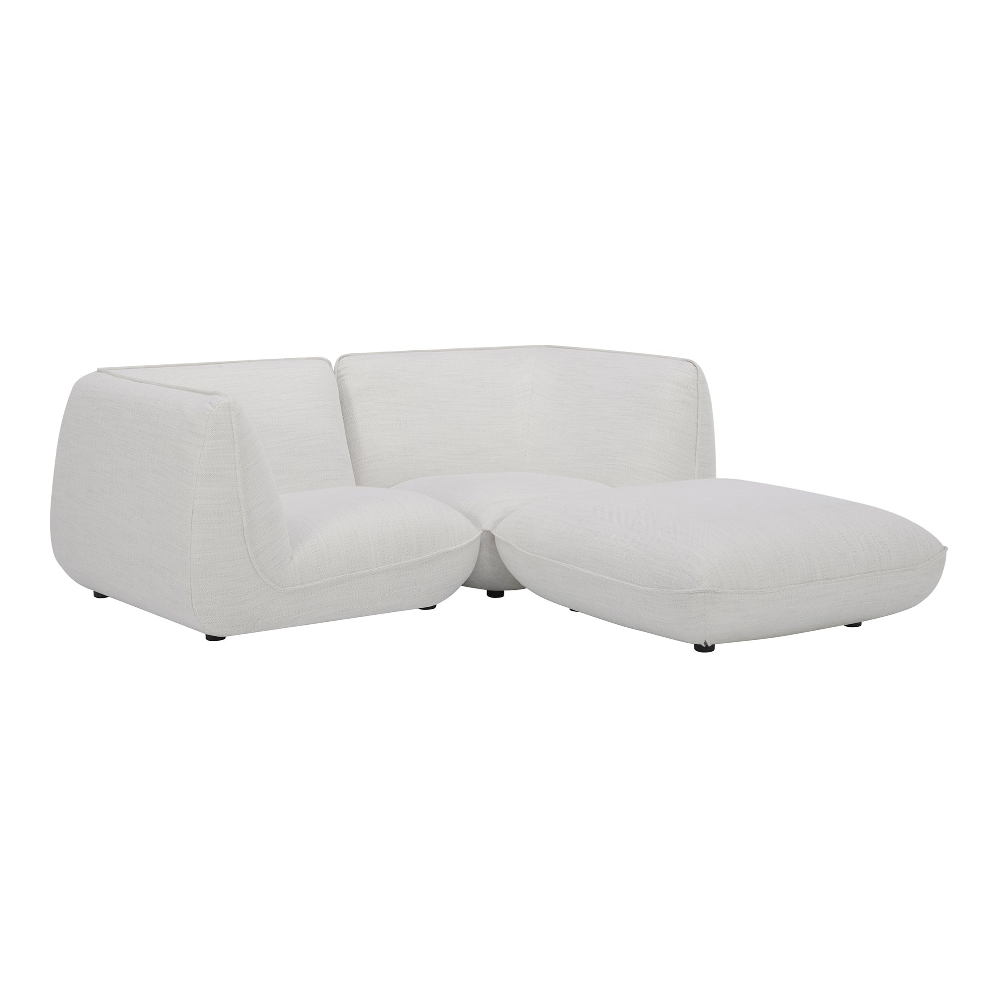 Moe's Home Collection Zeppelin Nook Salt Stone White Modular Sectional - Image 2