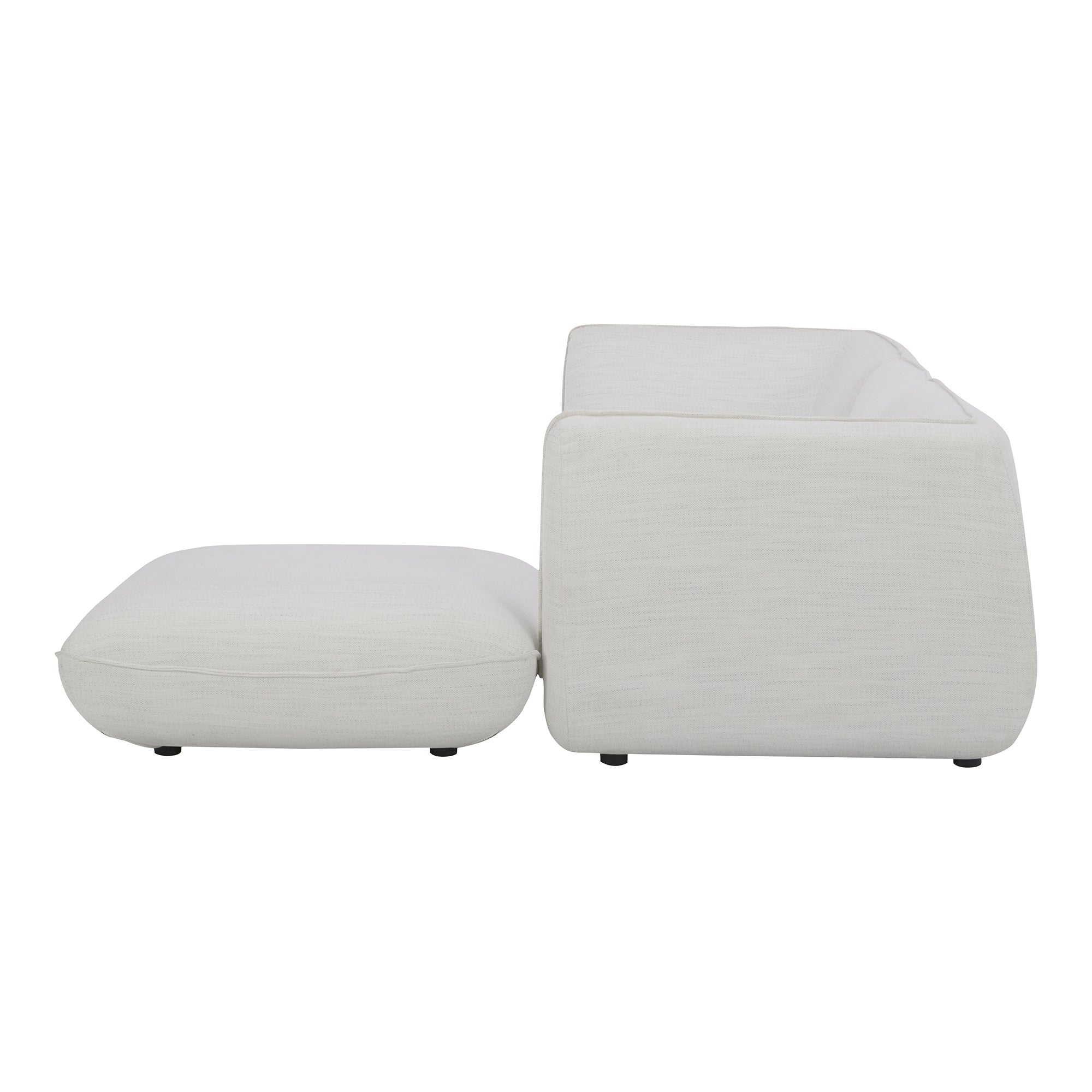 Moe's Home Collection Zeppelin Nook Salt Stone White Modular Sectional - Image 3