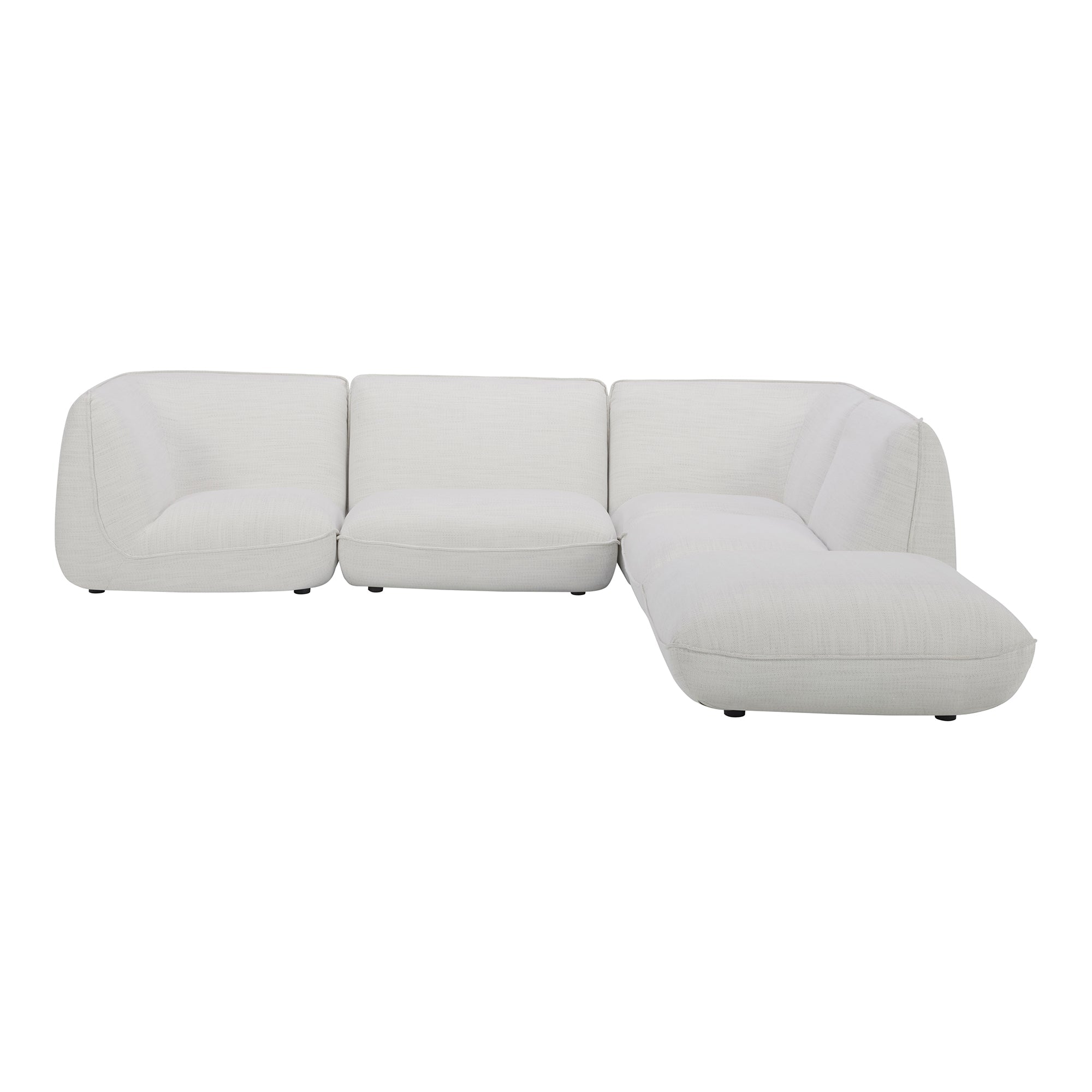 Moe's Home Collection Zeppelin Lounge Salt Stone White Modular - Image 2