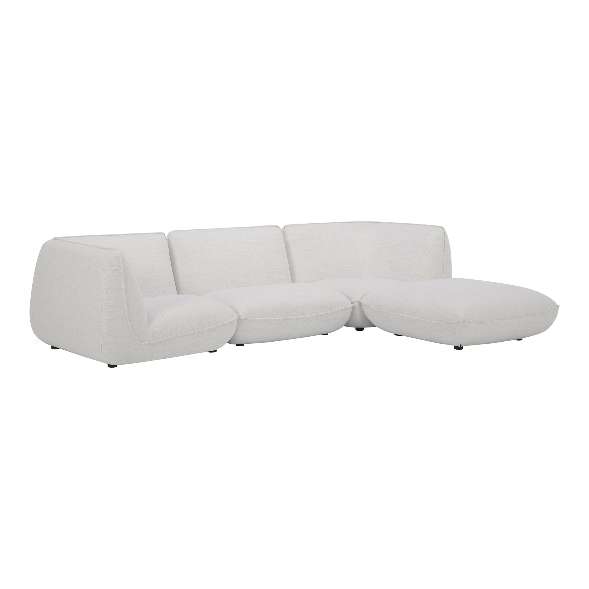 Moe's Home Collection Zeppelin Lounge Salt Stone White Modular - Image 3