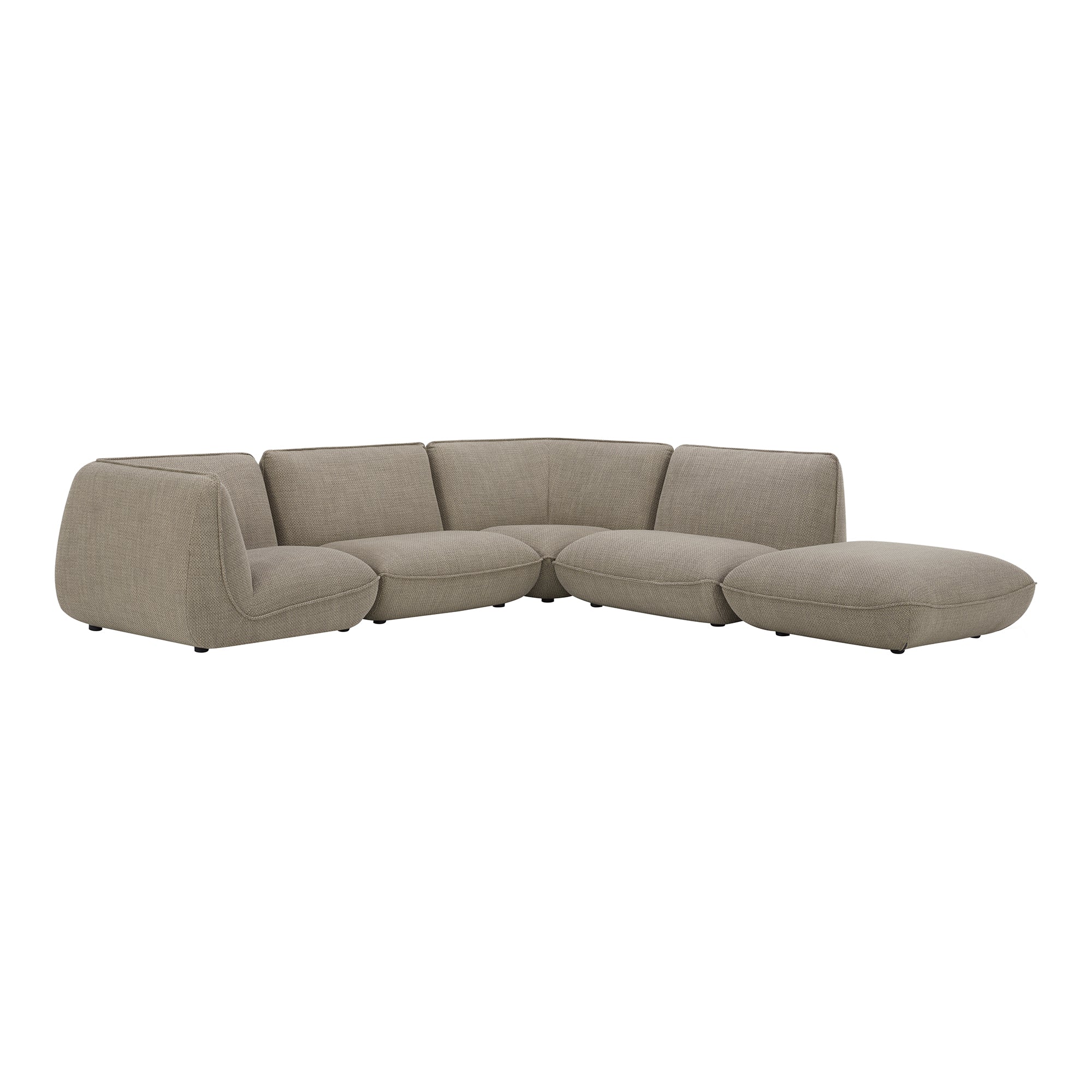 Moe’s Home Collection  Zeppelin Speckled Pumice Dream Modular Sectional