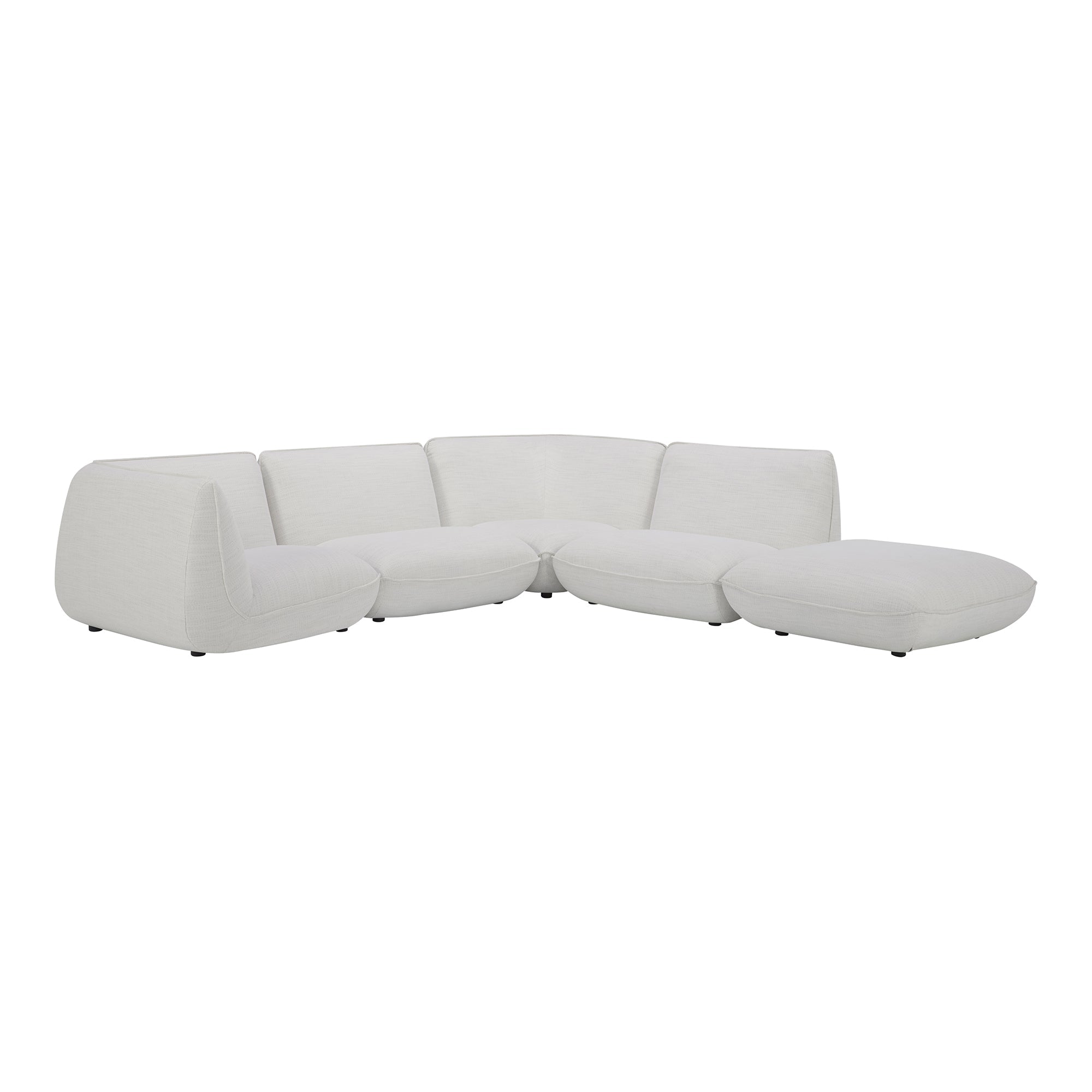 Moe’s Home Collection Zeppelin  Salt Stone White Dream Modular Sectional
