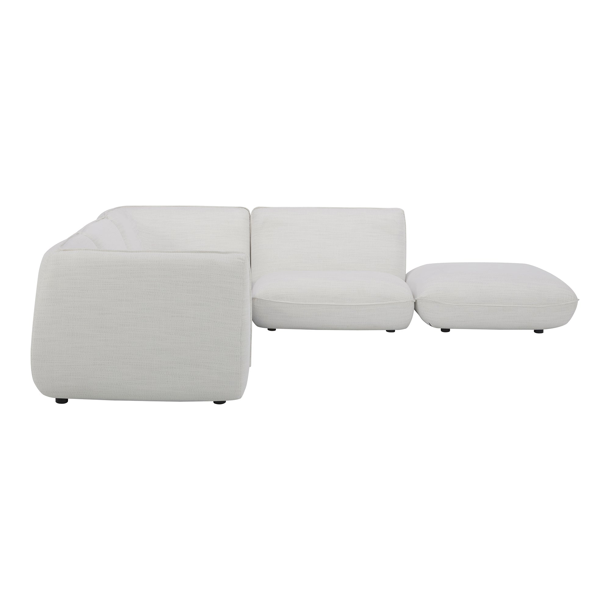 Moe's Home Collection Zeppelin  Salt Stone White Dream Modular Sectional - Image 2