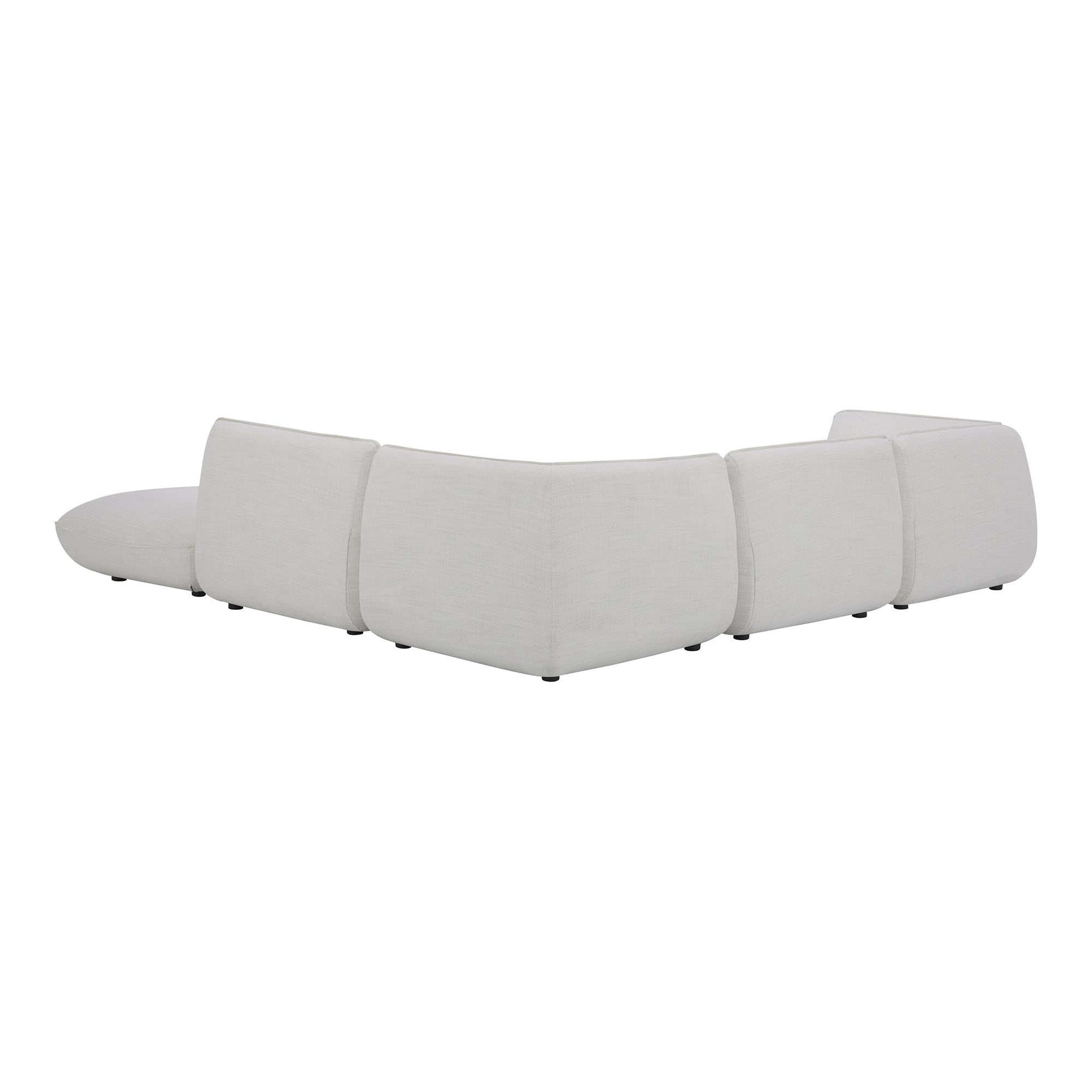 Moe's Home Collection Zeppelin  Salt Stone White Dream Modular Sectional - Image 3