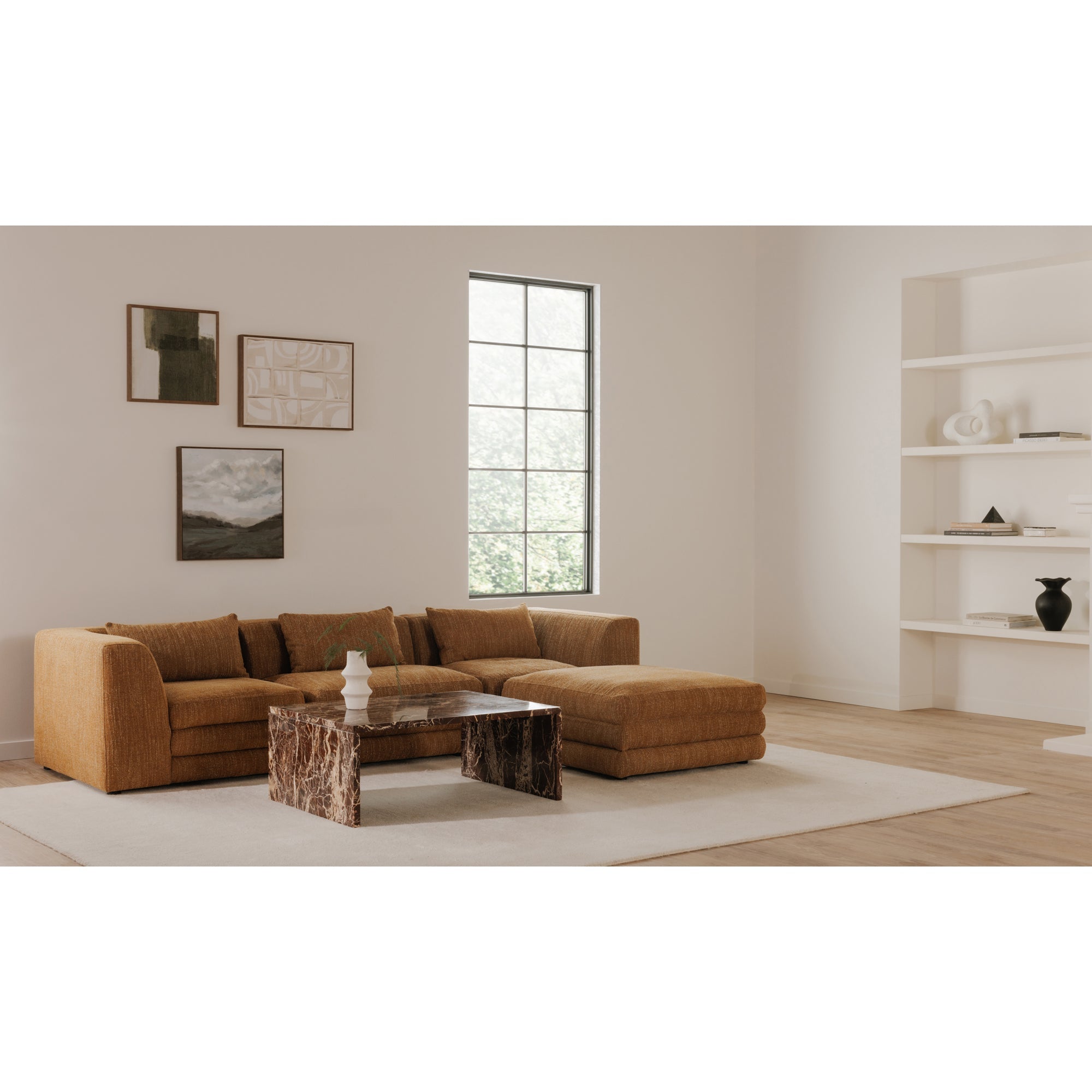 Moe’s Home Collection Lowtide Lounge Amber Glow Modular Sectional