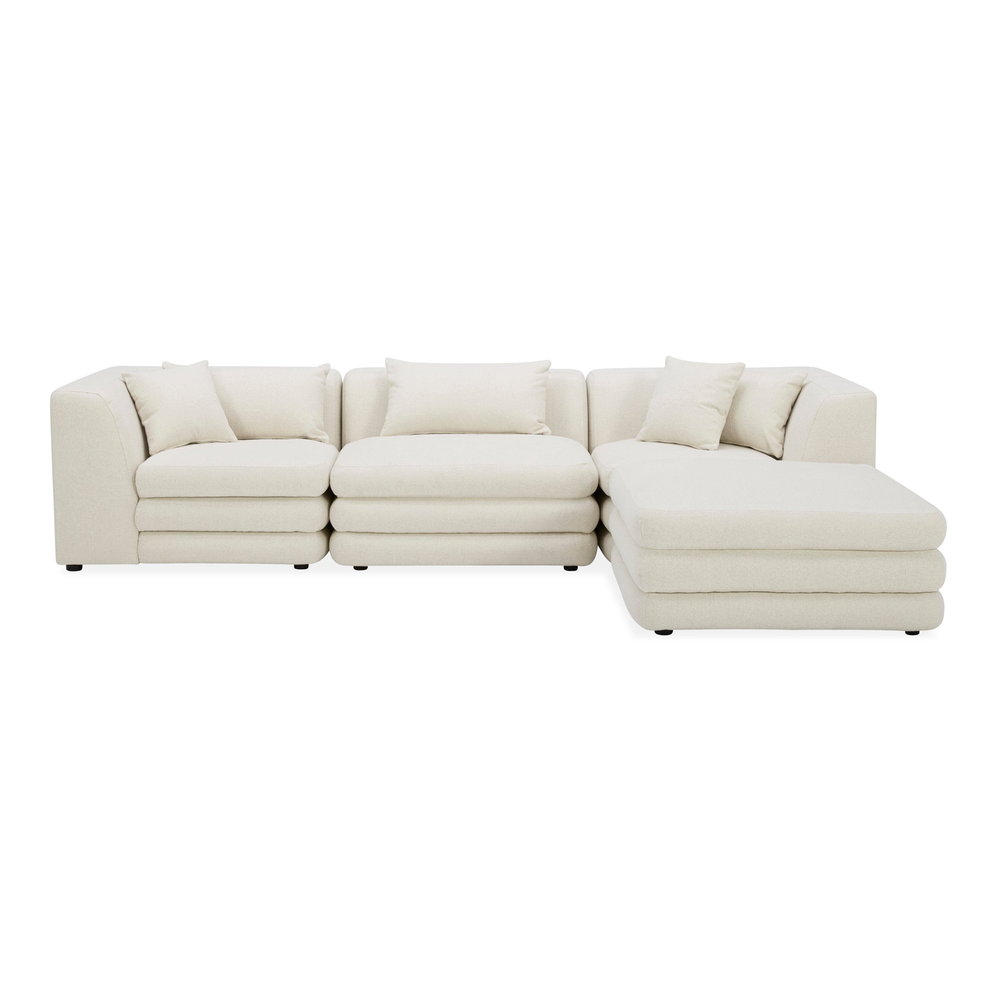 Moe's Home Collection Lowtide Lounge Warm White Modular Sectional - Image 2
