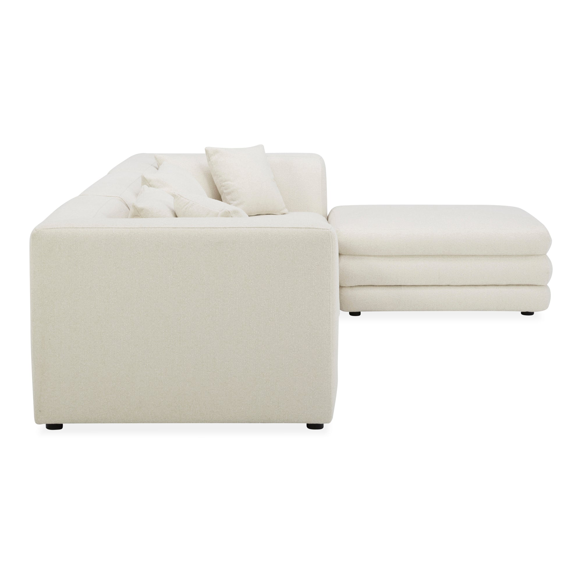Moe's Home Collection Lowtide Lounge Warm White Modular Sectional - Image 3