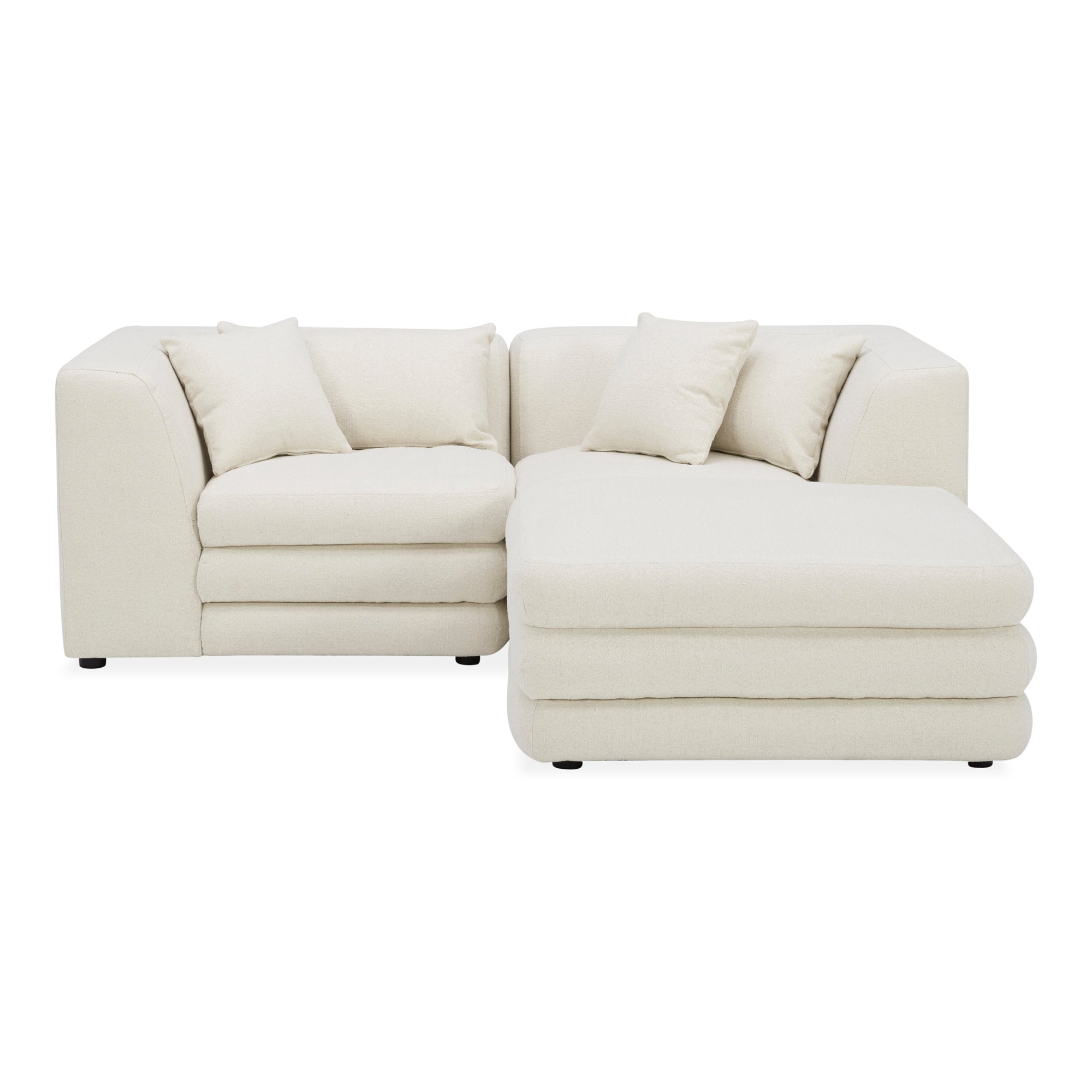 Moe's Home Collection Lowtide Nook Modular Warm White Sectional - Image 2