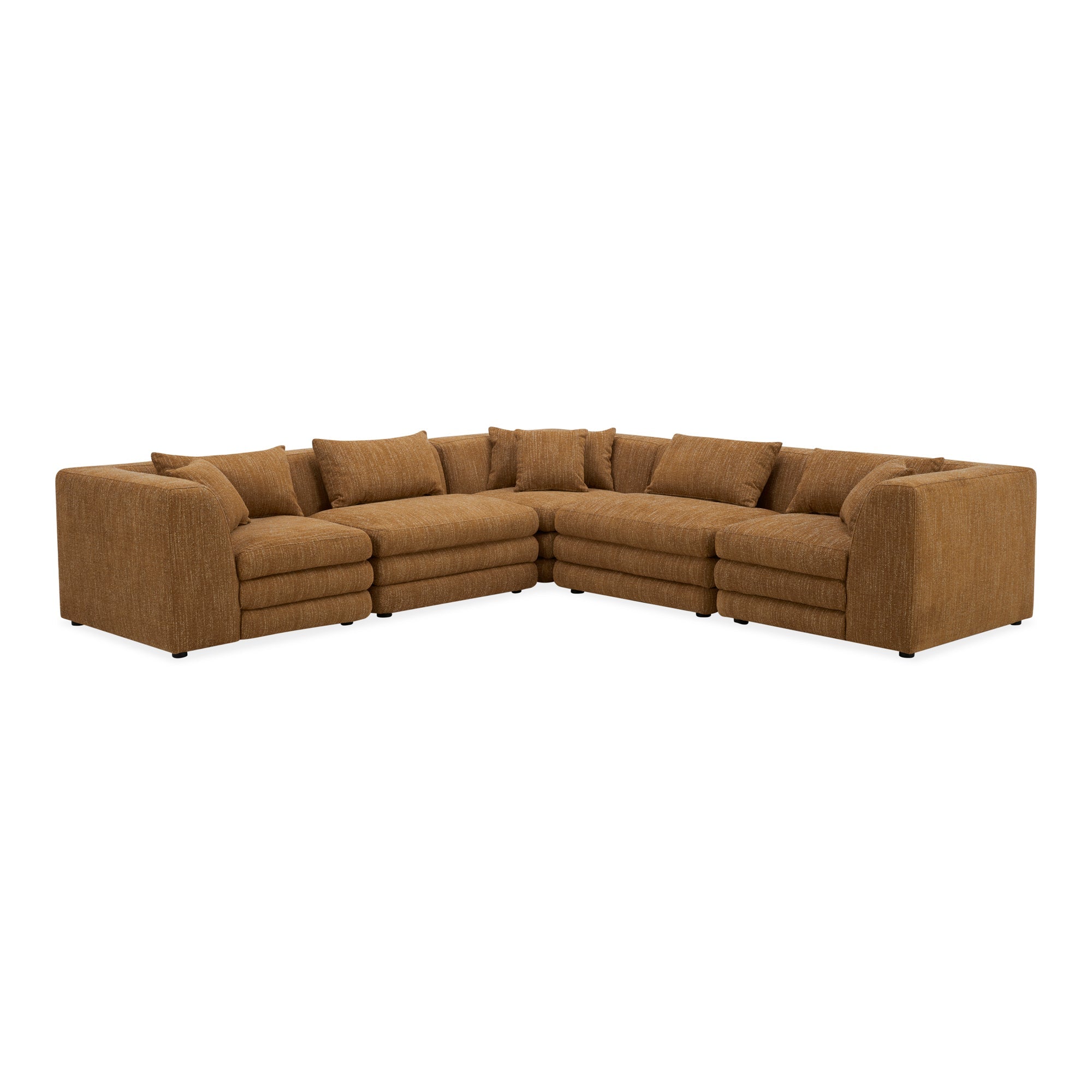 Moe’s Home Collection Lowtide Classic Amber Glow L-Shaped Modular Sectional