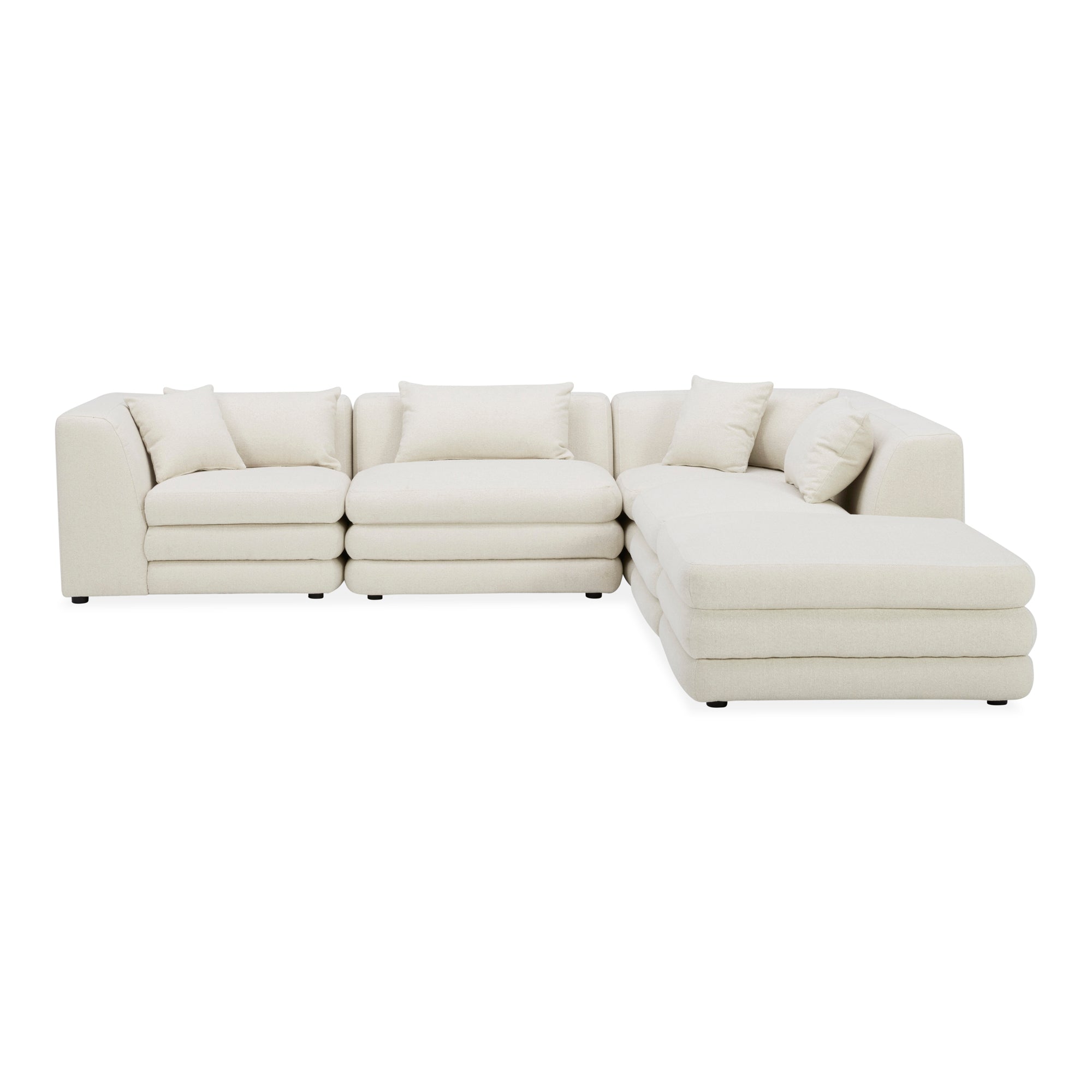 Moe's Home Collection Lowtide Warm White Dream Modular Sectional - Image 2