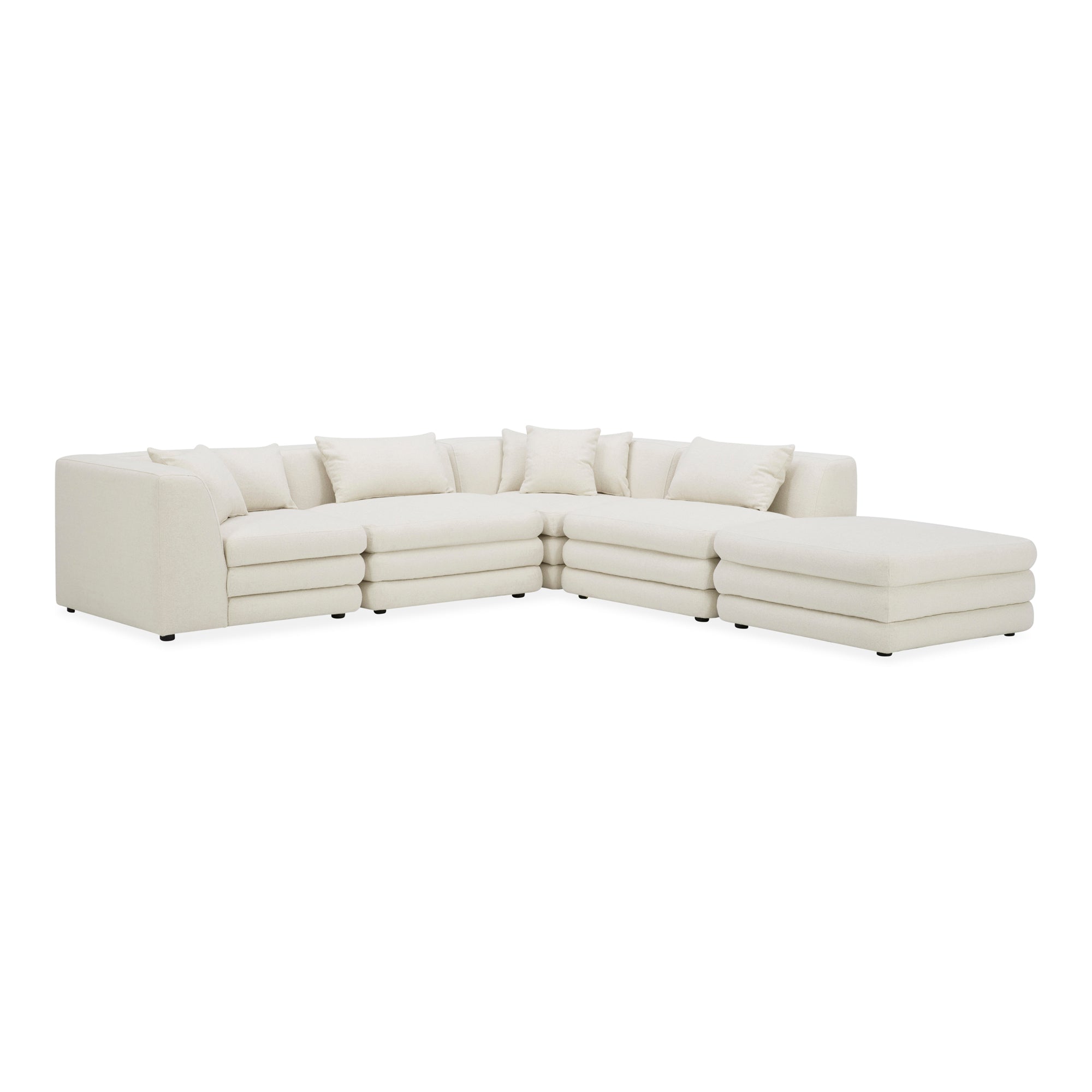 Moe's Home Collection Lowtide Warm White Dream Modular Sectional - Image 1