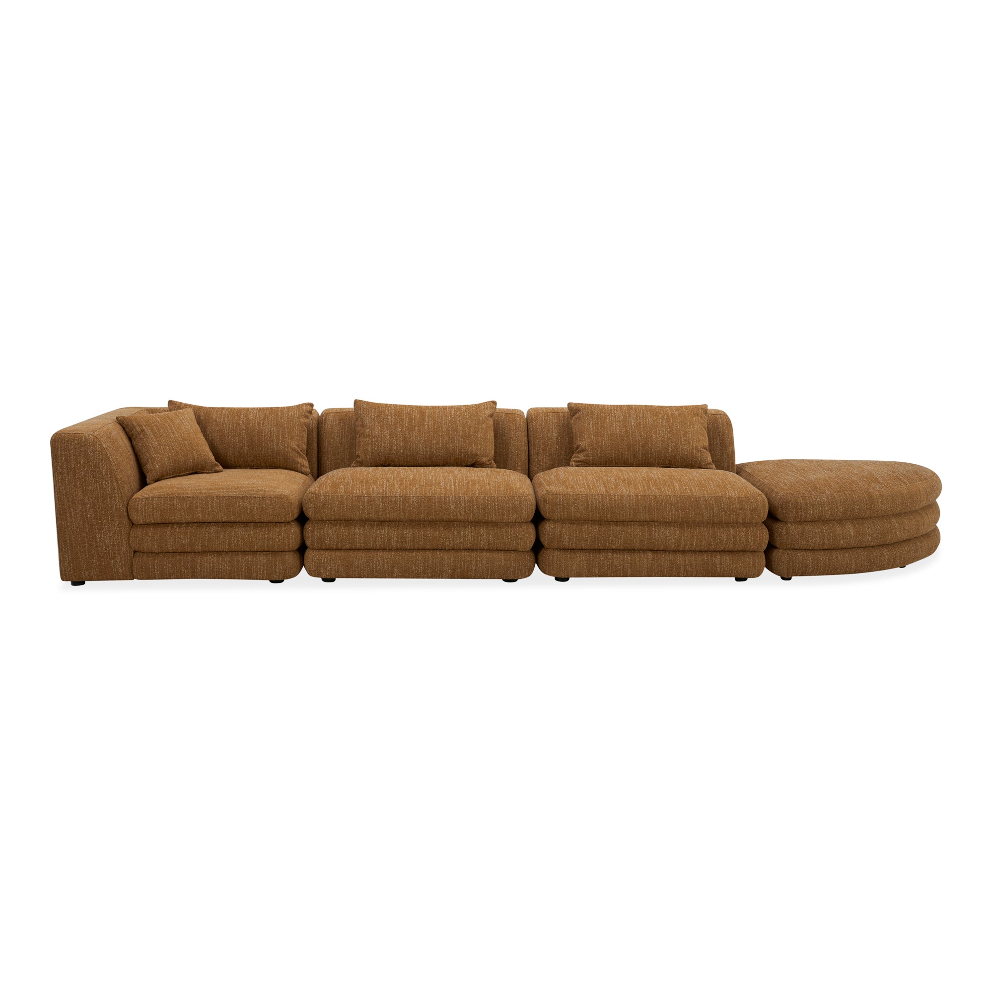 Moe’s Home Collection Lowtide Linear Amber Glow Modular Sectional